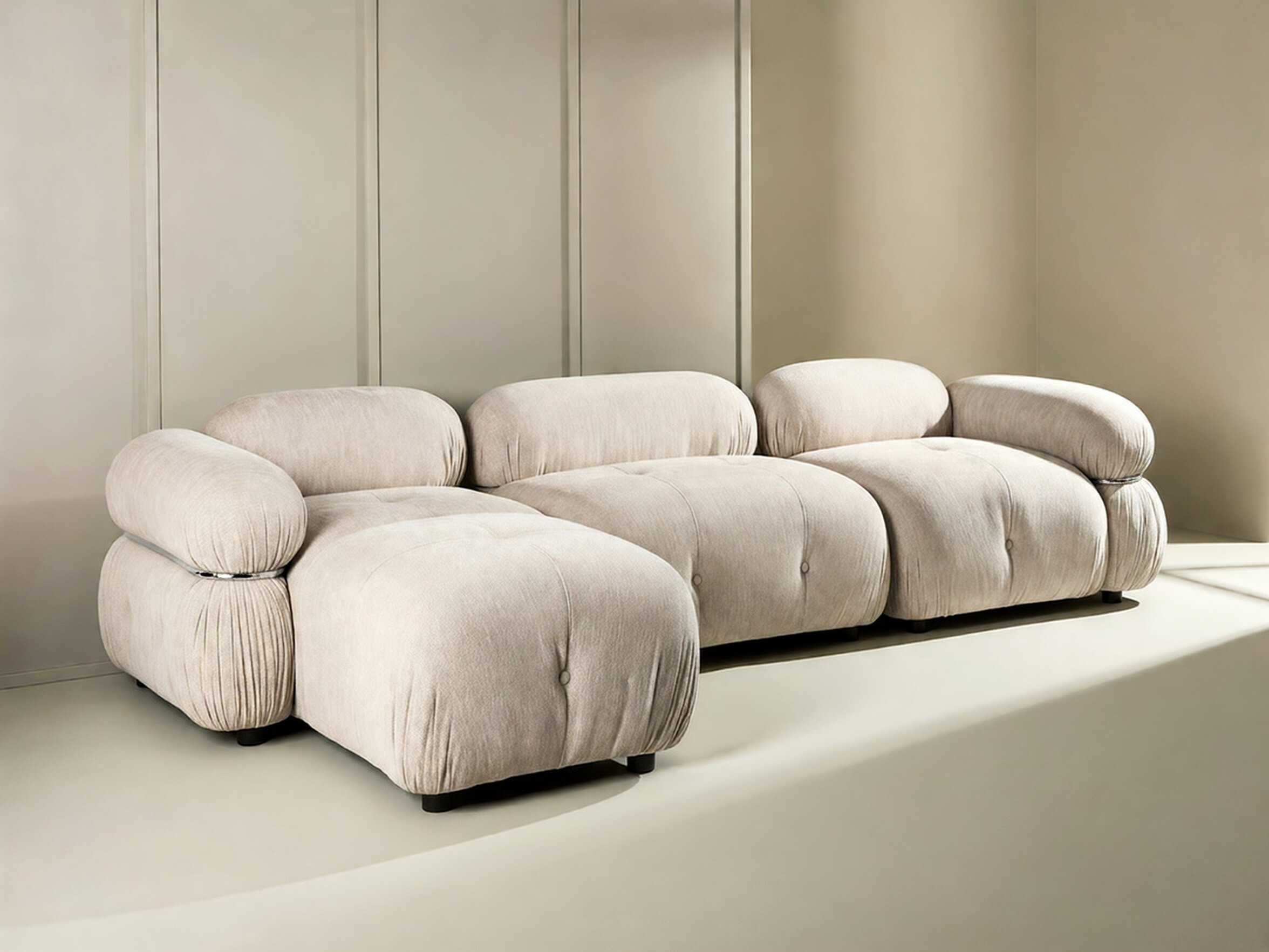 Modulinė sofa Evardale 104 (Smėlinė + Sidabrinė)