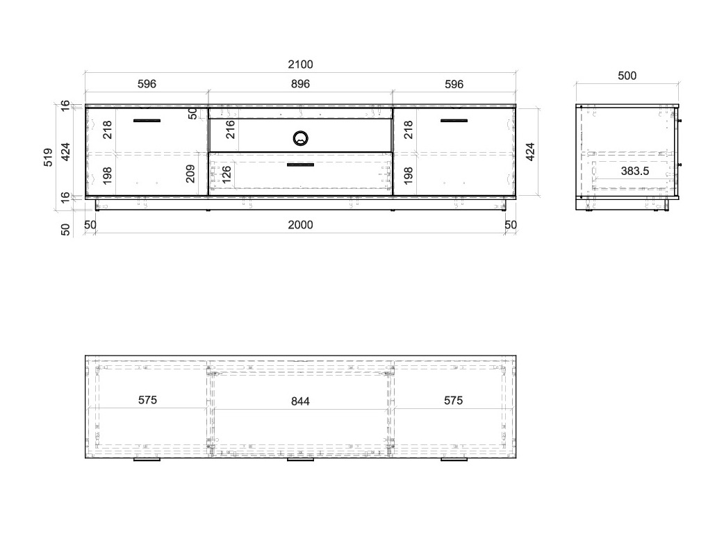 TV staliukas Tencati 100