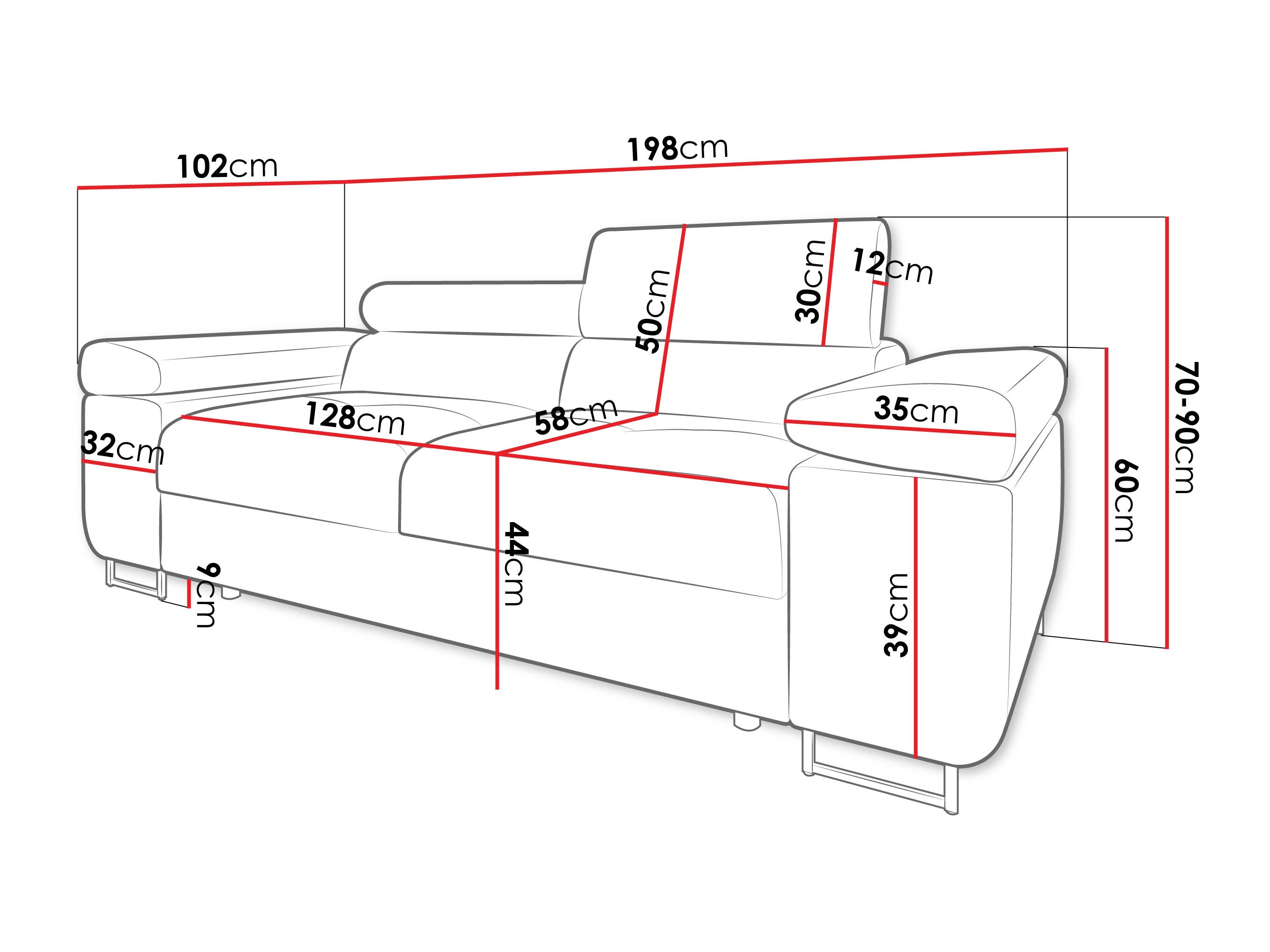 Sofa ST8630 su pažeista pakuote