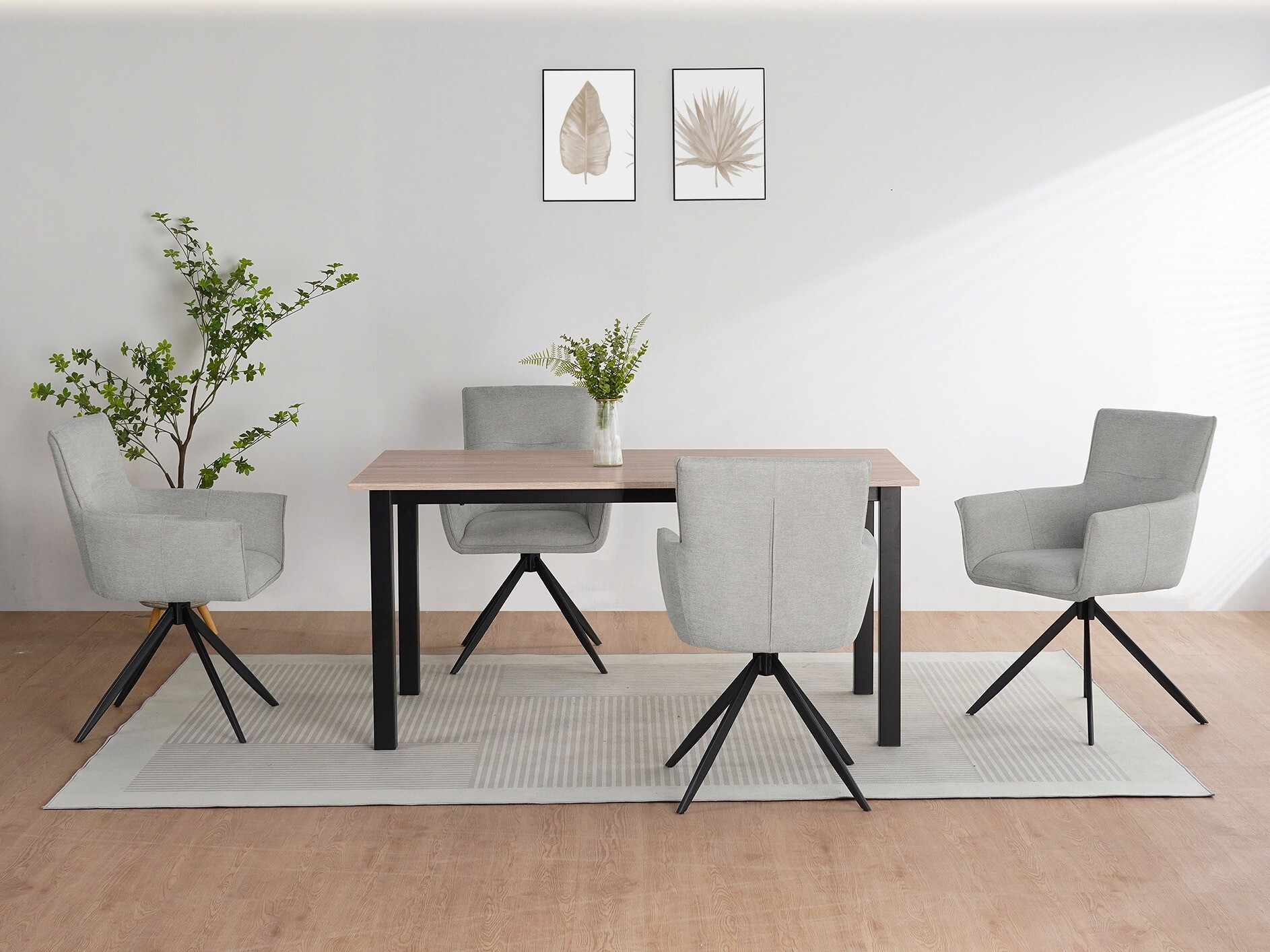 Stalas Denton 1549 (Juoda + Ąžuolas)