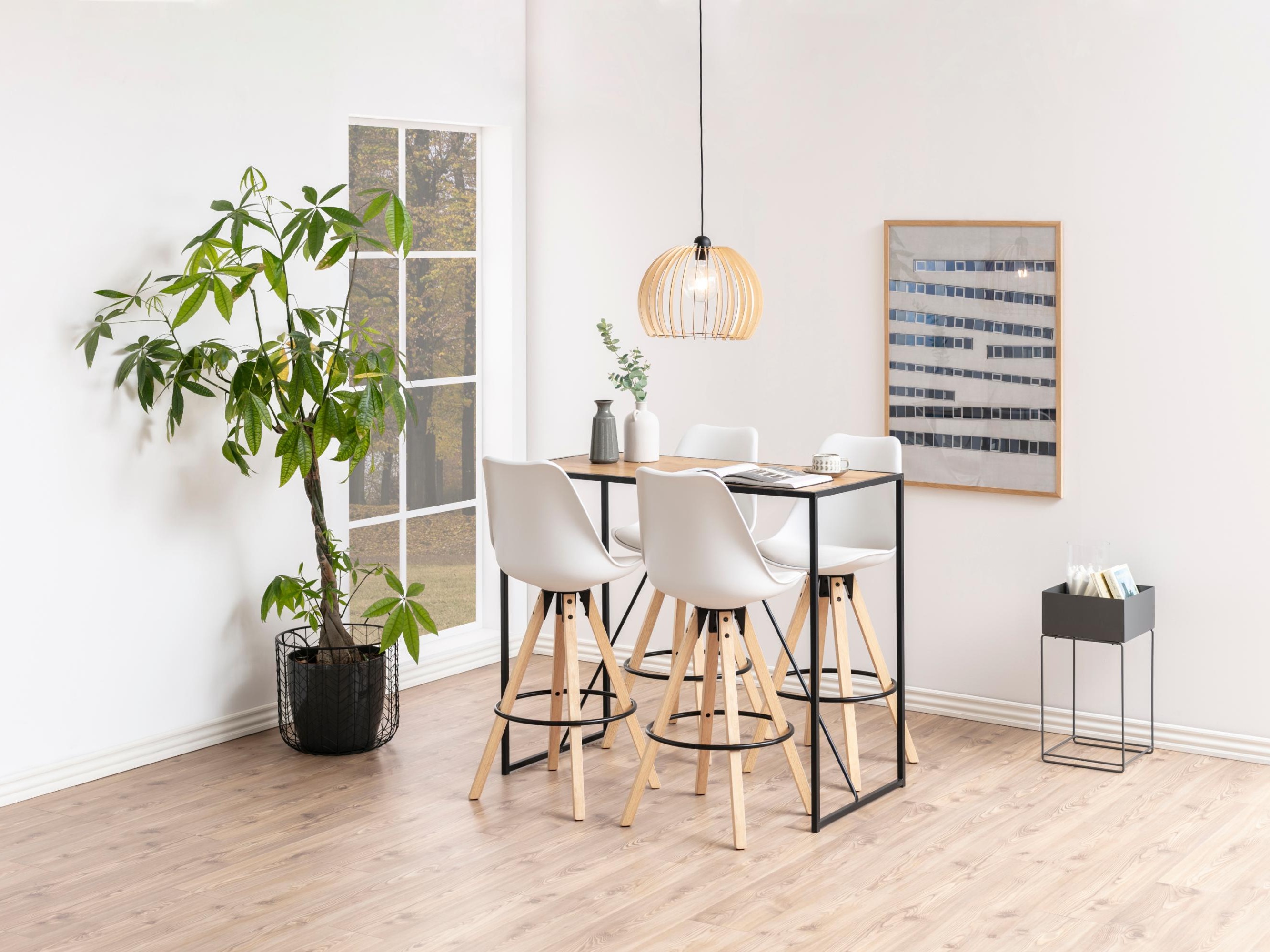 Baro stalas Norsica Sevferi 162 (Juoda + Laukinis ąžuolas)