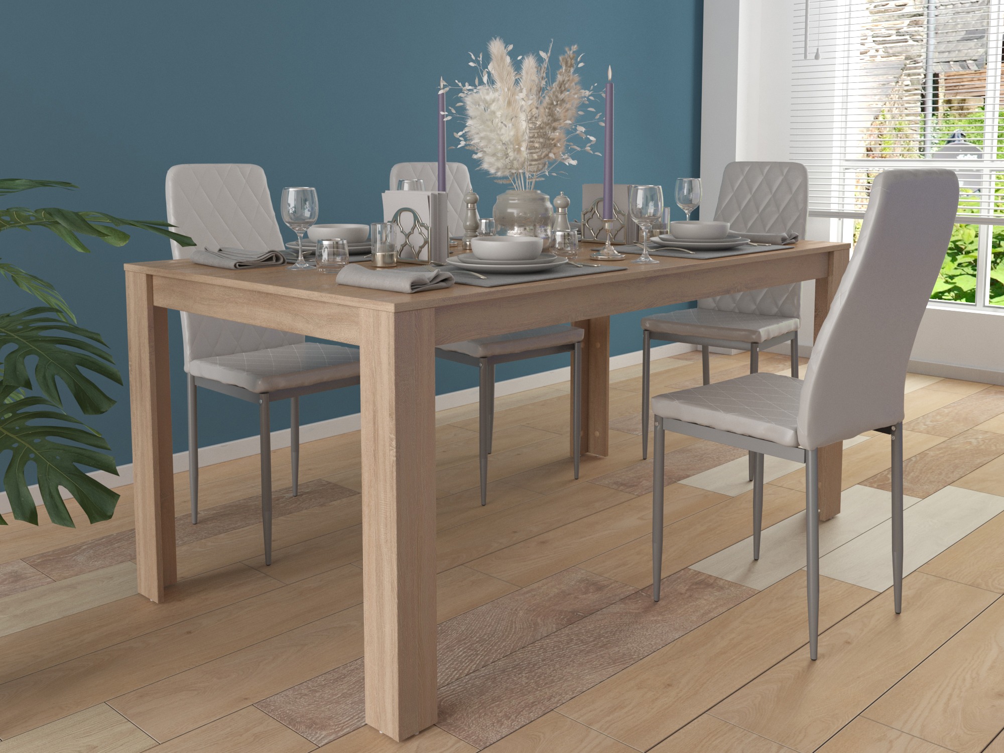 Stalas Denton 628 (Šviesus ąžuolas)