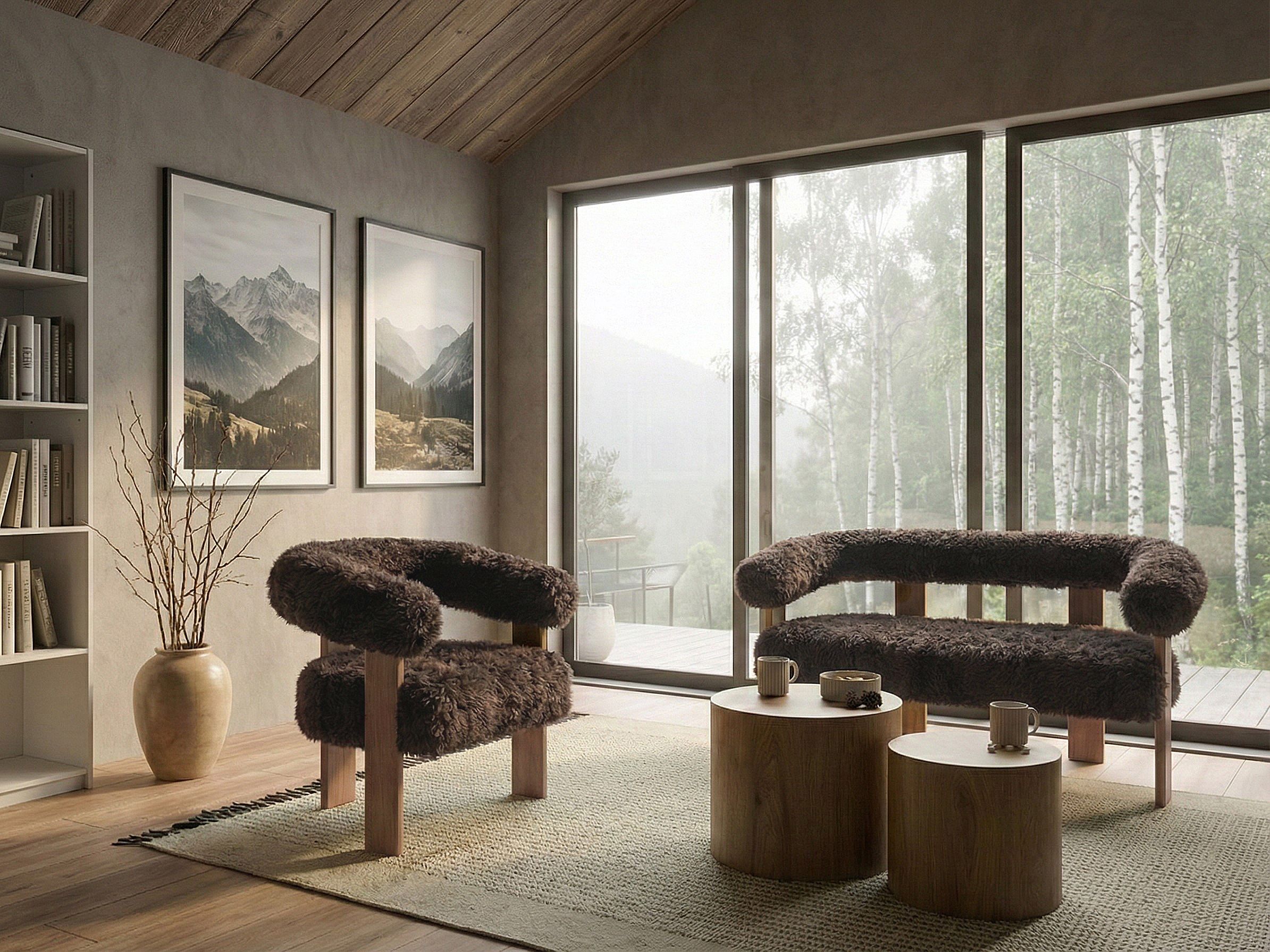 Fotelis Berwyn 3264 (Tamsi ruda + Šviesi ruda)