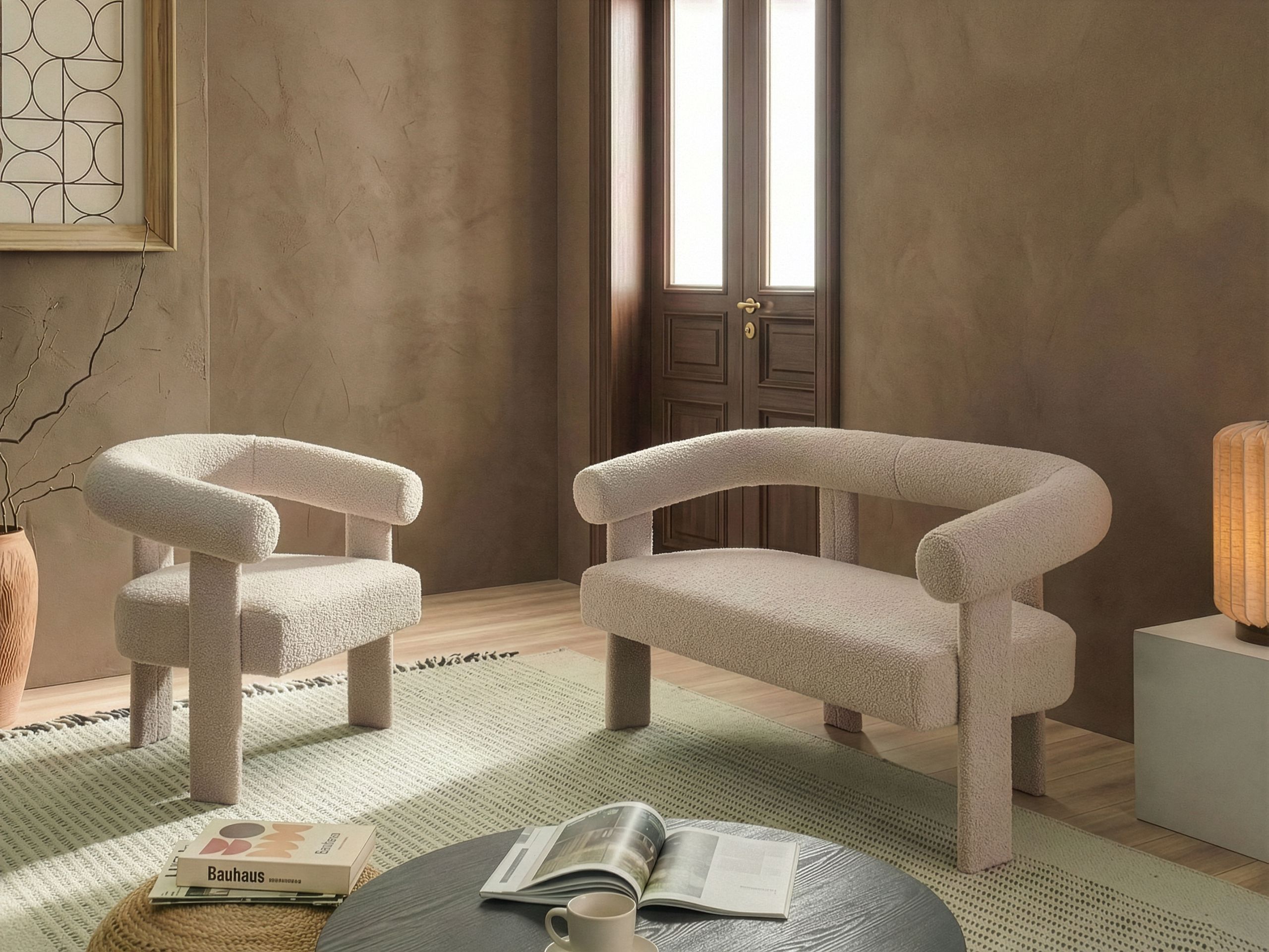 Fotelis Berwyn 3268 (Šviesi smėlinė)