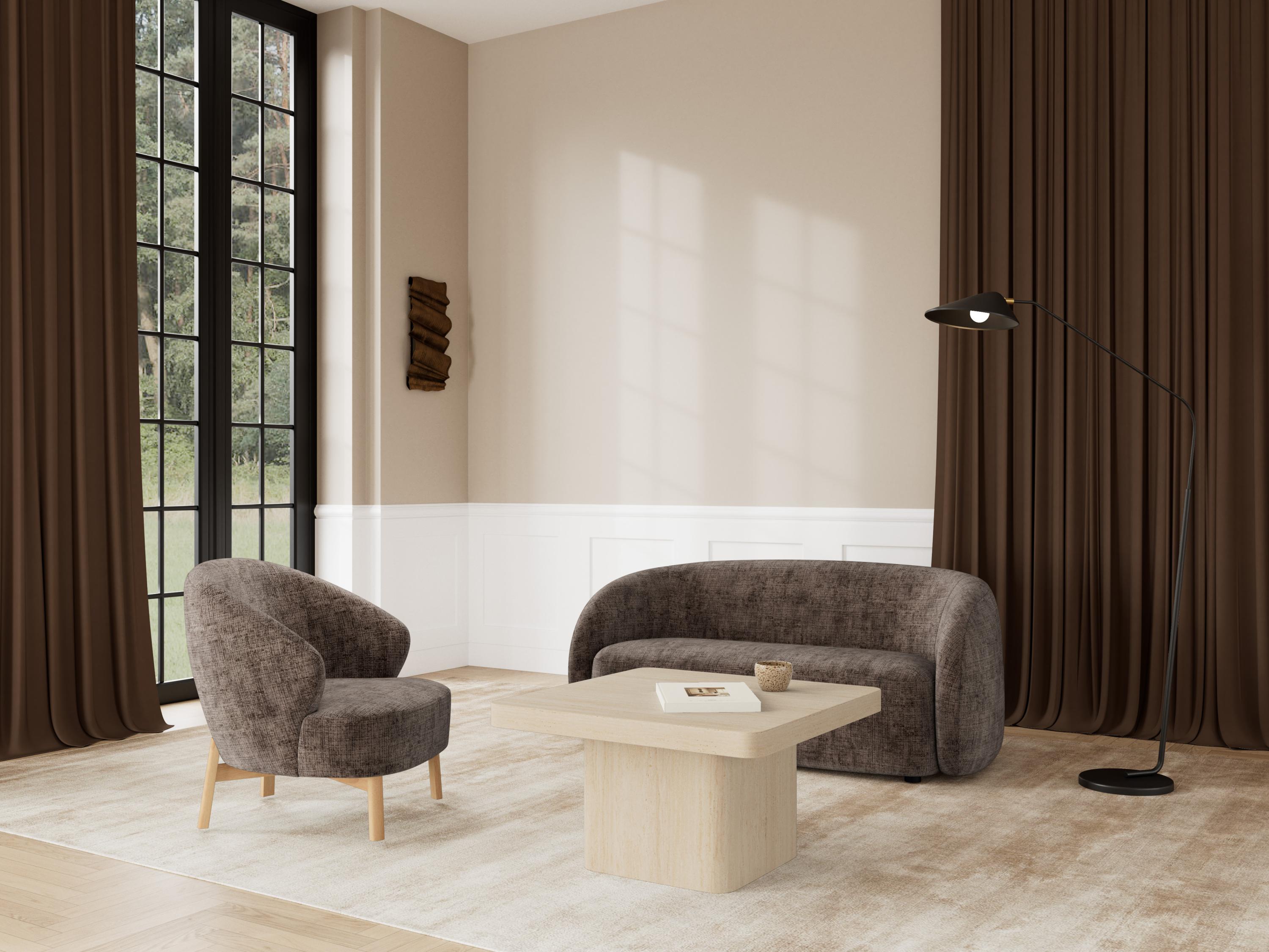 Fotelis Norsica 1064 (Tamsi ruda + Ąžuolas)