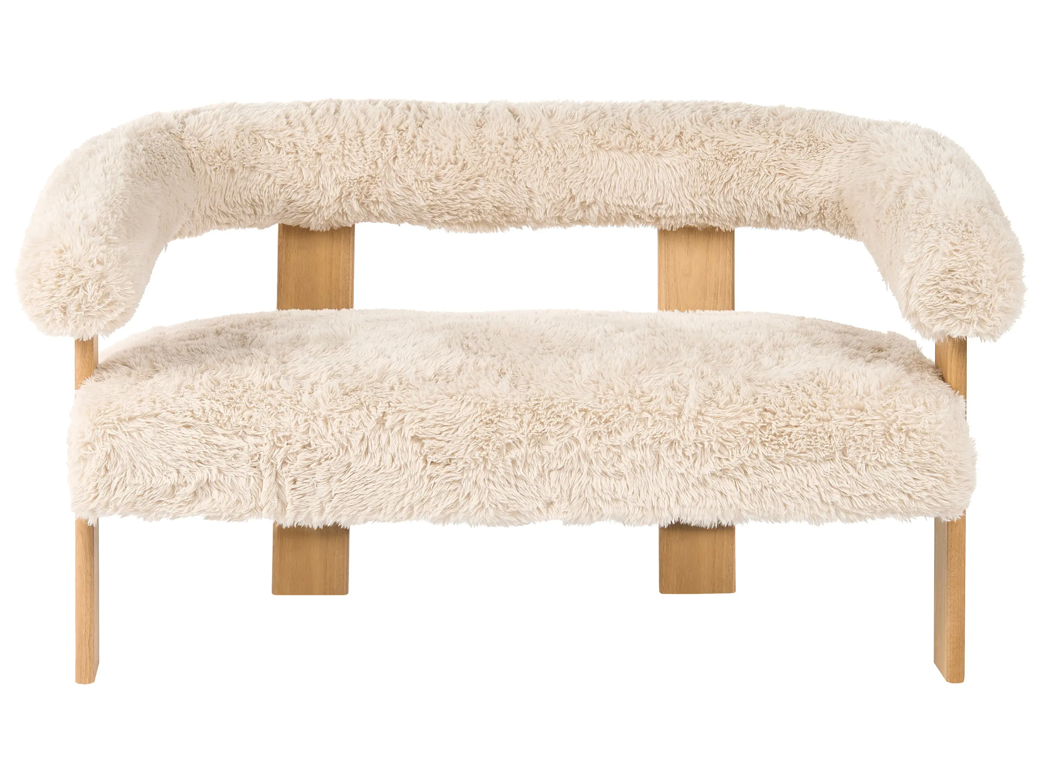 Minkštų baldų komplektas Berwyn 3269 (Balta + Šviesi ruda)