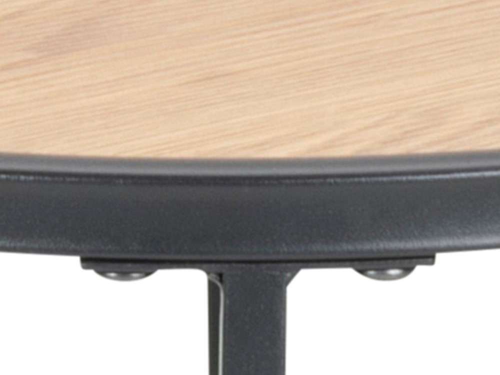 Šoninis staliukas Norsica Sevferi 118 (Laukinis ąžuolas + Juoda)