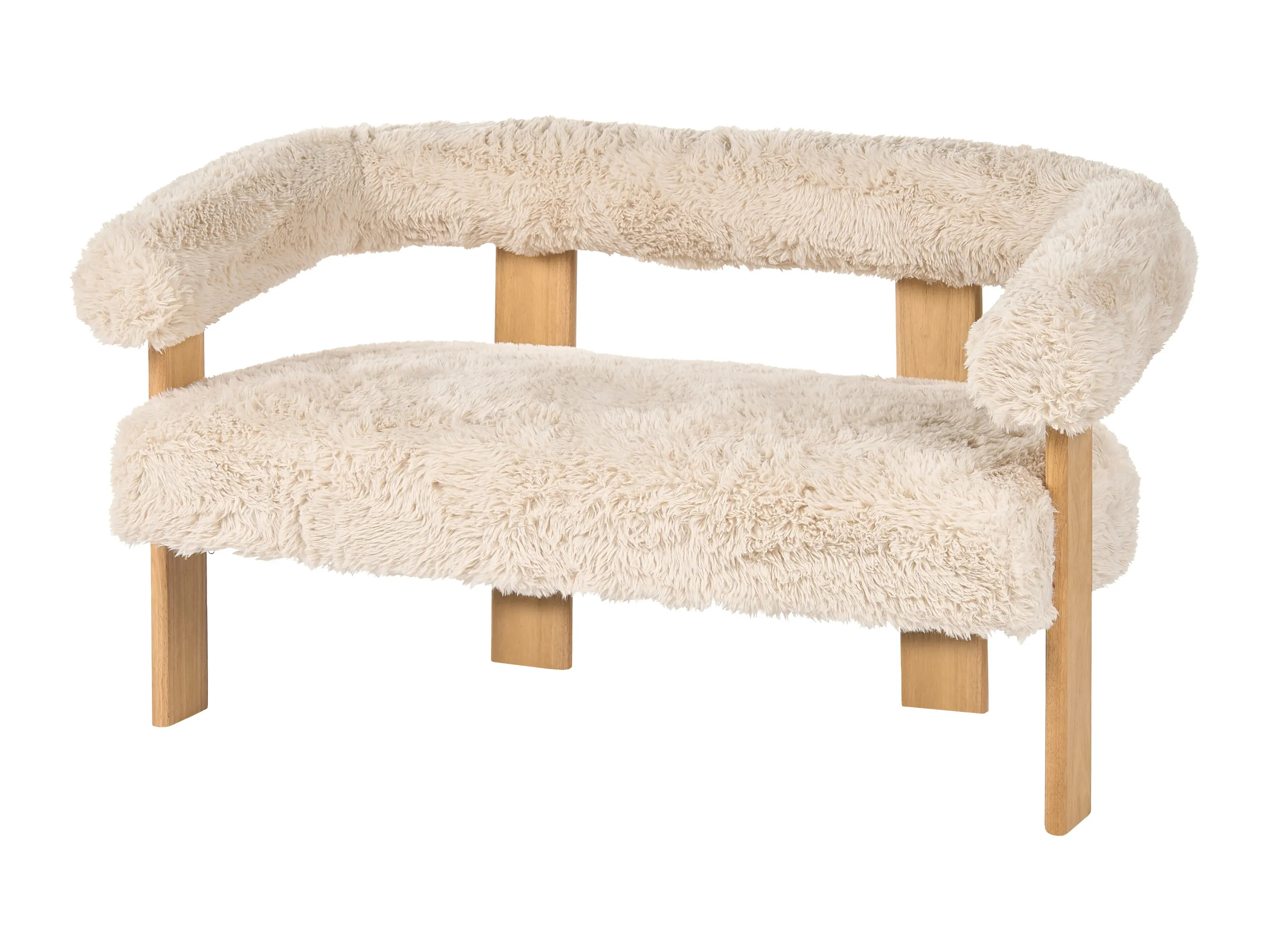 Minkštų baldų komplektas Berwyn 3269 (Balta + Šviesi ruda)