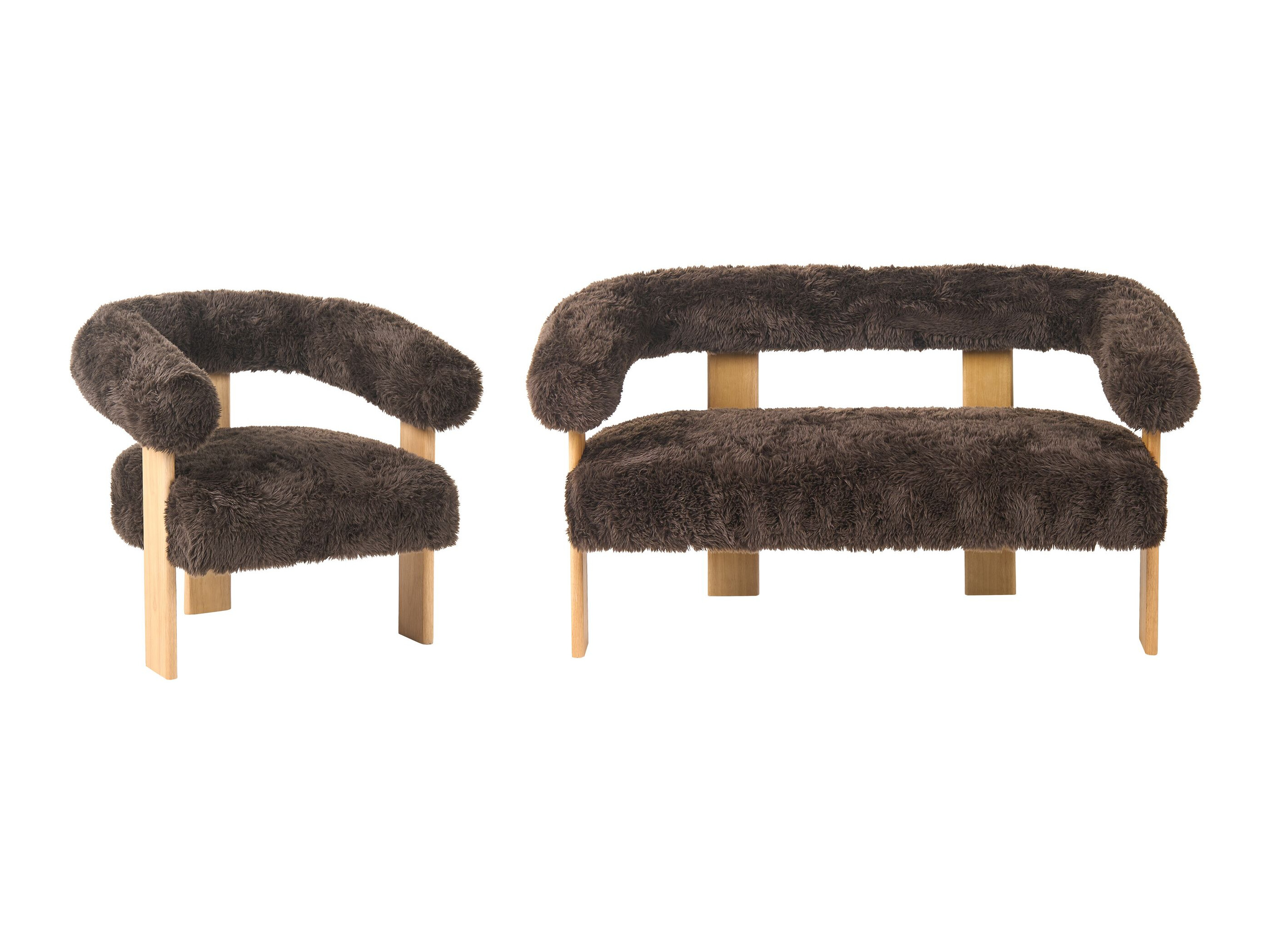 Minkštų baldų komplektas Berwyn 3269 (Tamsi ruda + Šviesi ruda)