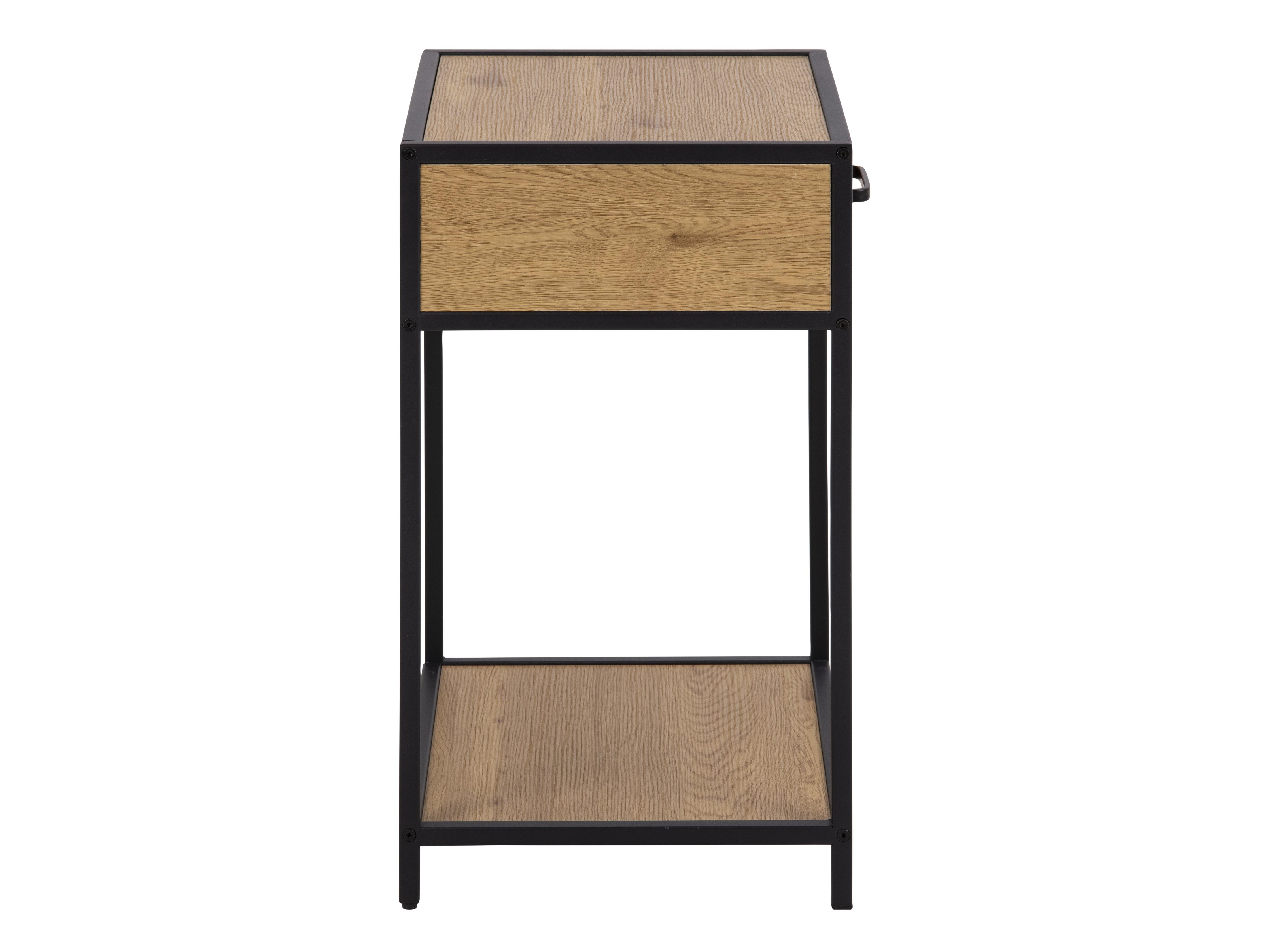 Naktinis staliukas Norsica Sevferi 128 (Laukinis ąžuolas + Juoda)