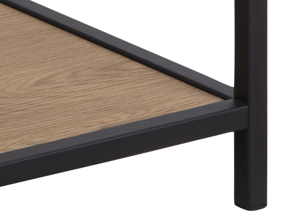 Naktinis staliukas Norsica Sevferi 128 (Laukinis ąžuolas + Juoda)