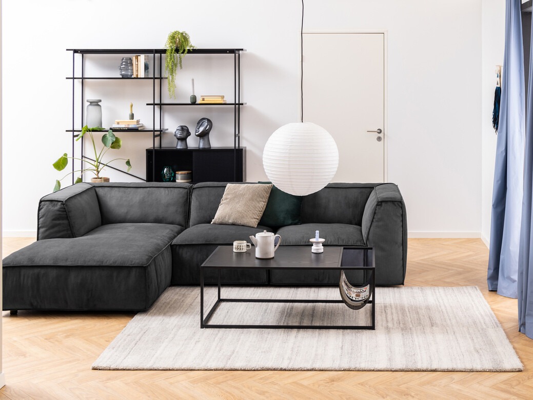 Žurnalinis staliukas Norsica Sevferi 130 (Juodas uosis + Juoda)