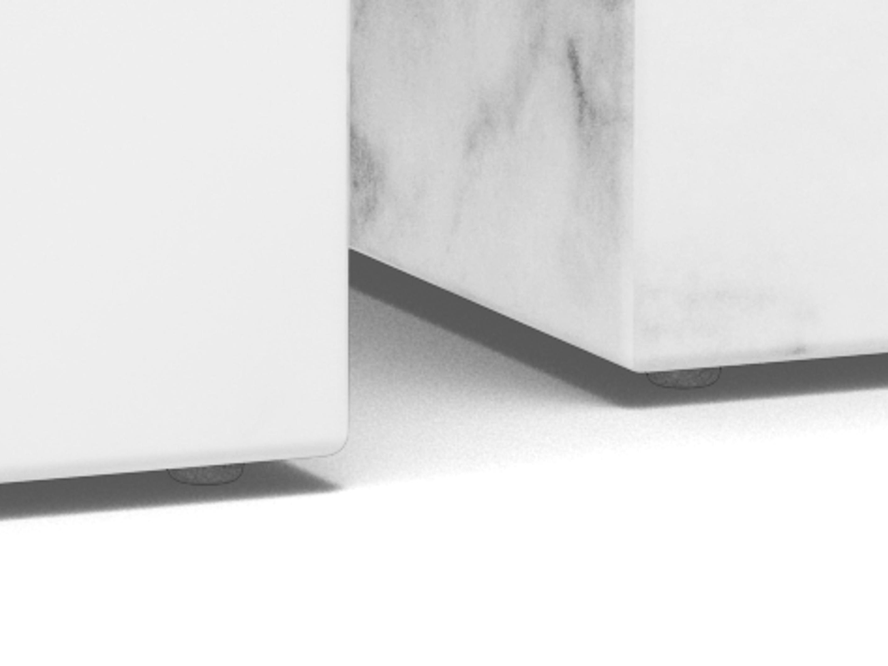 Žurnalinių staliukų komplektas Norsica 603 (Baltas marmuras)