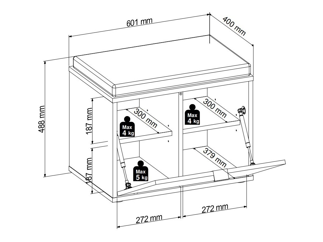 Prieškambario komplektas Sondelu 104