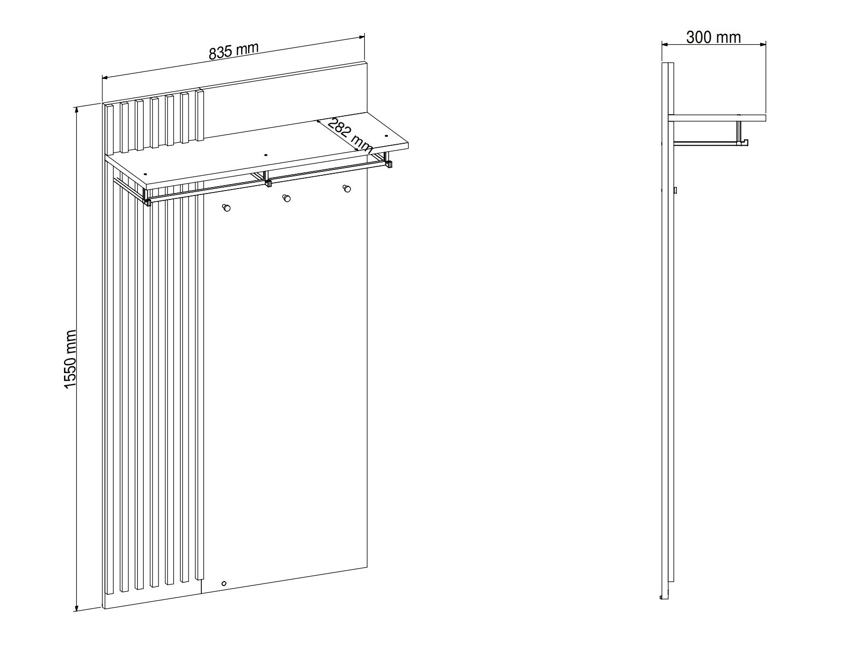 Prieškambario komplektas Sondelu 105