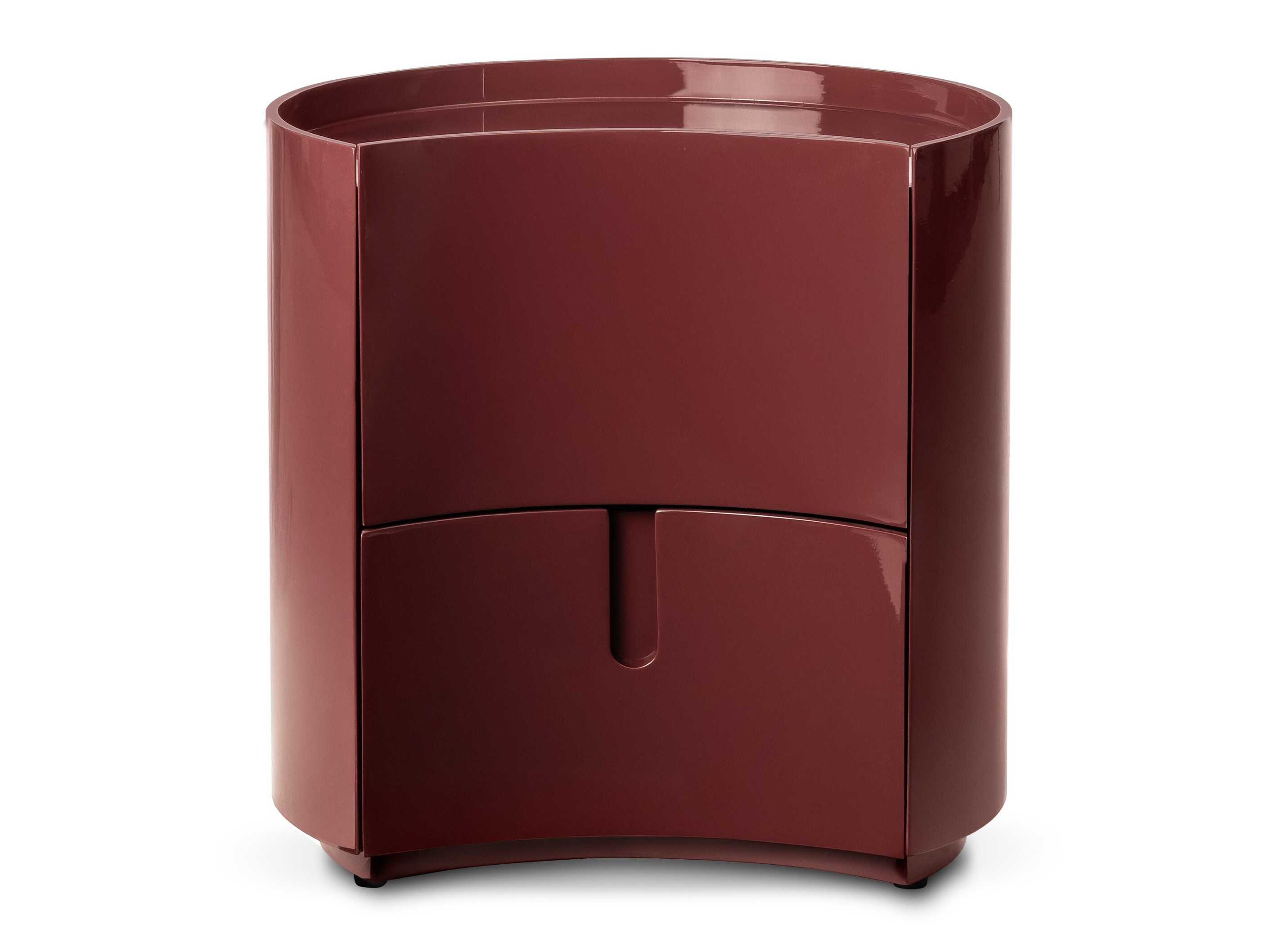 Naktinis staliukas Burleson 577 (Blizgi bordo)