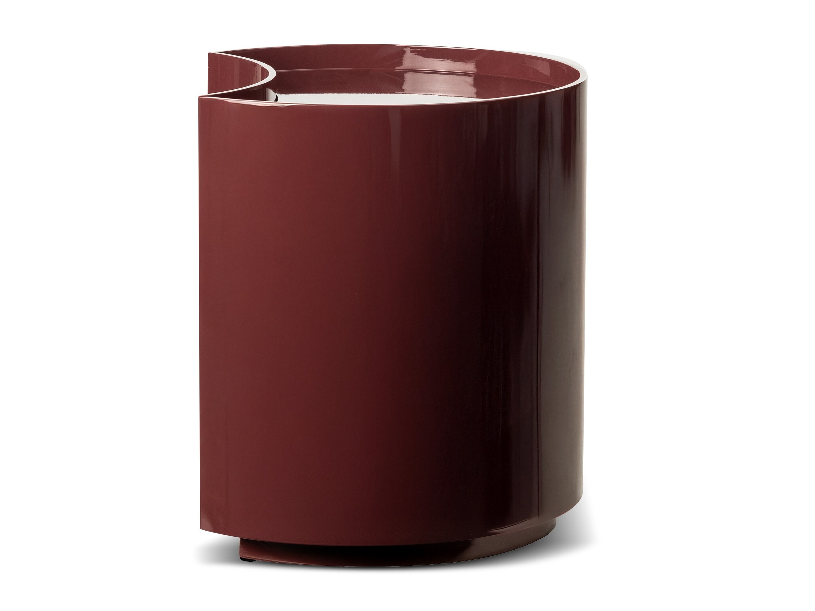Naktinis staliukas Burleson 577 (Blizgi bordo)