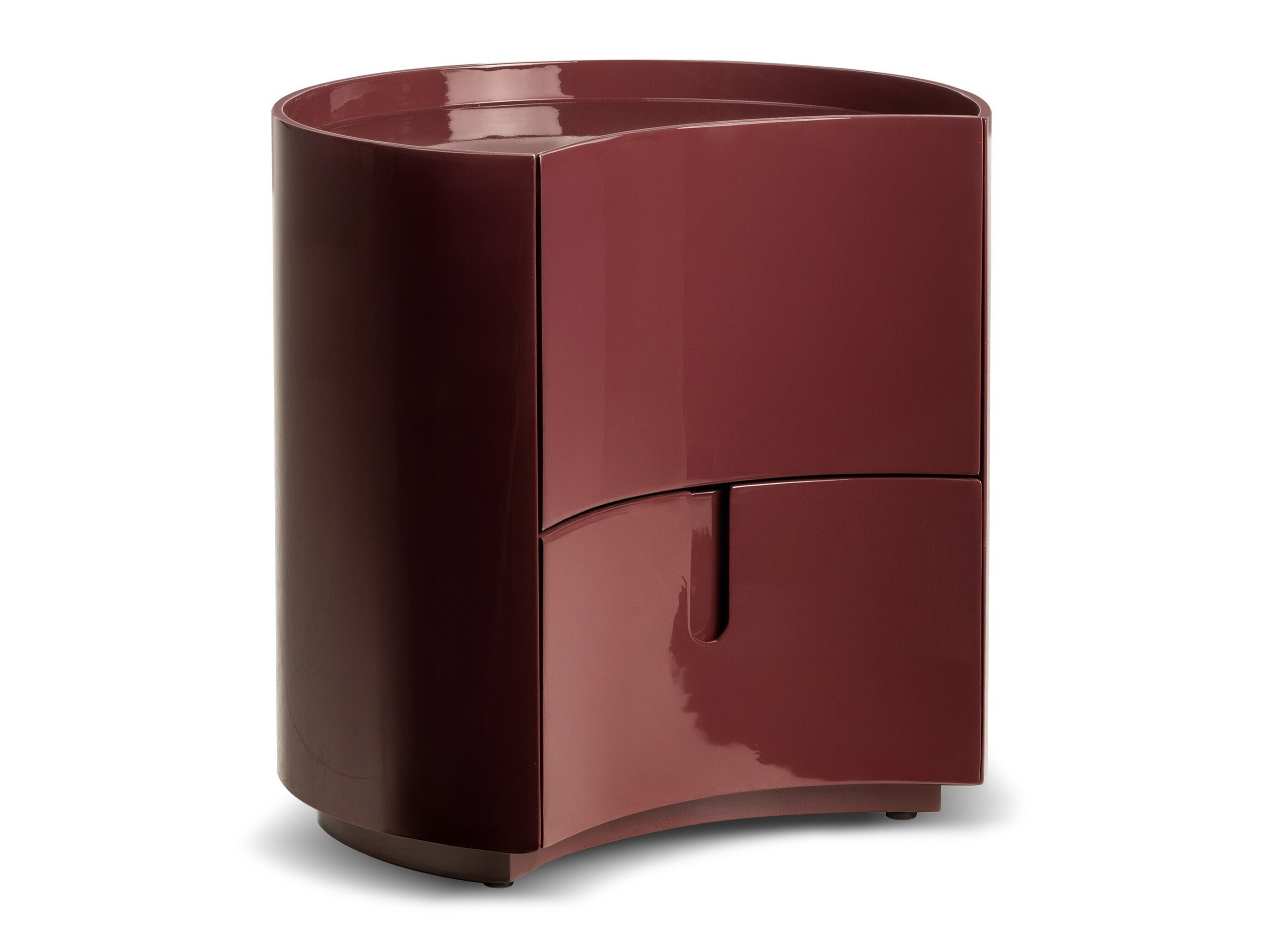 Naktinis staliukas Burleson 577 (Blizgi bordo)