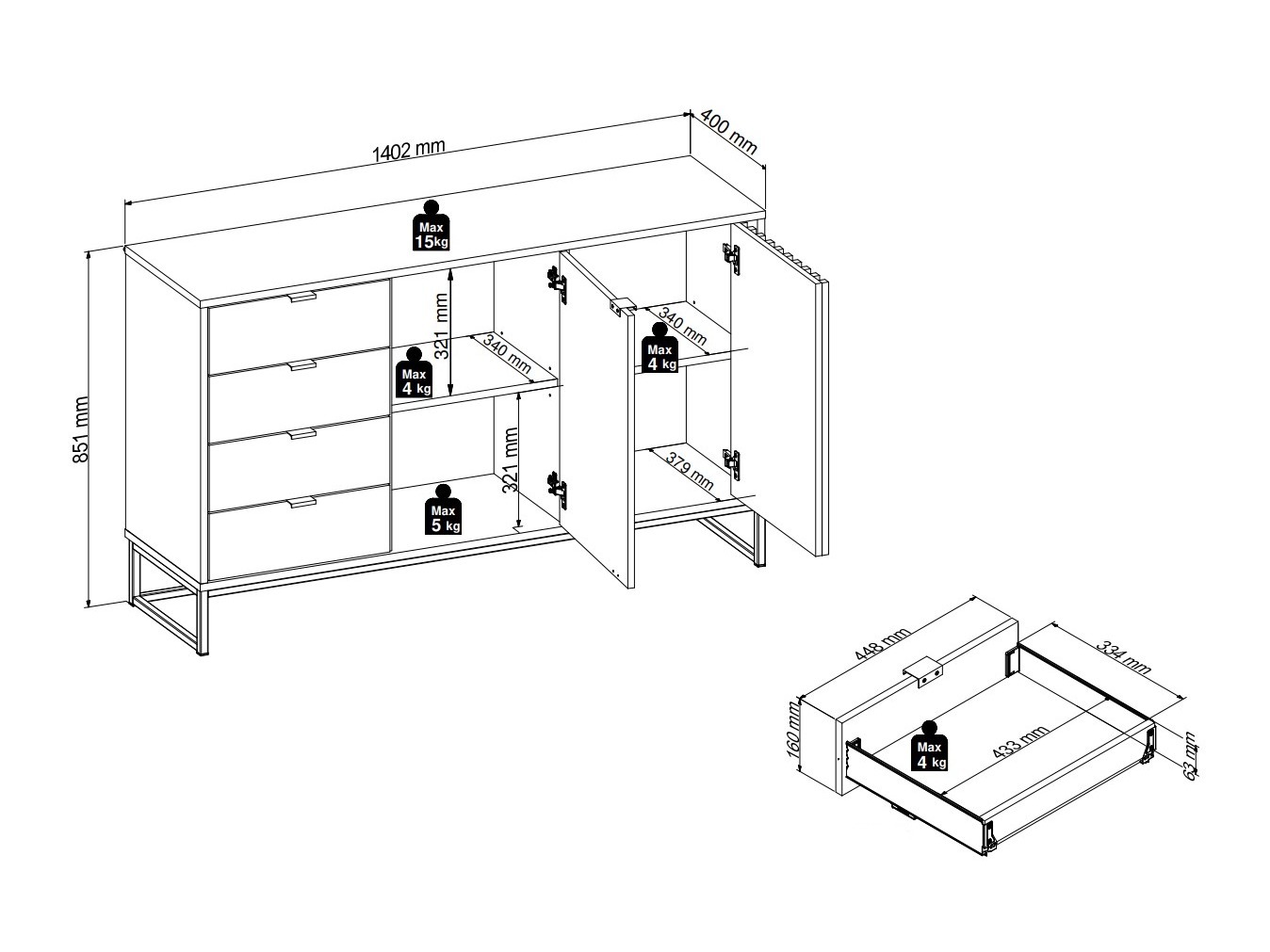 Svetainės komplektas Sondelu 106