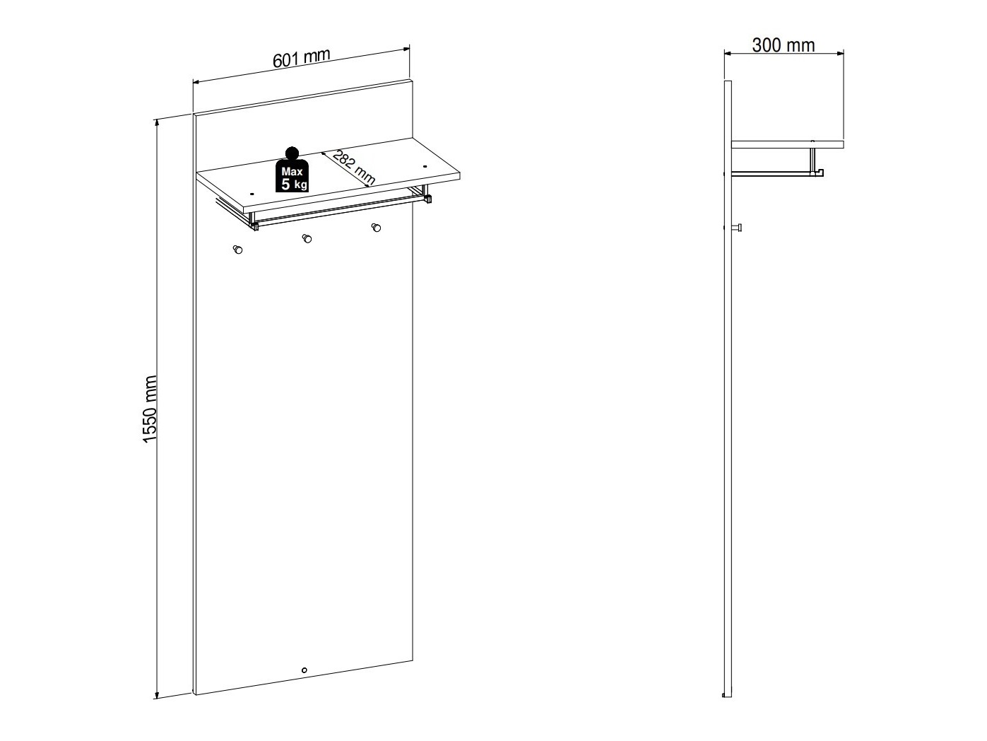Prieškambario komplektas Sondelu 104