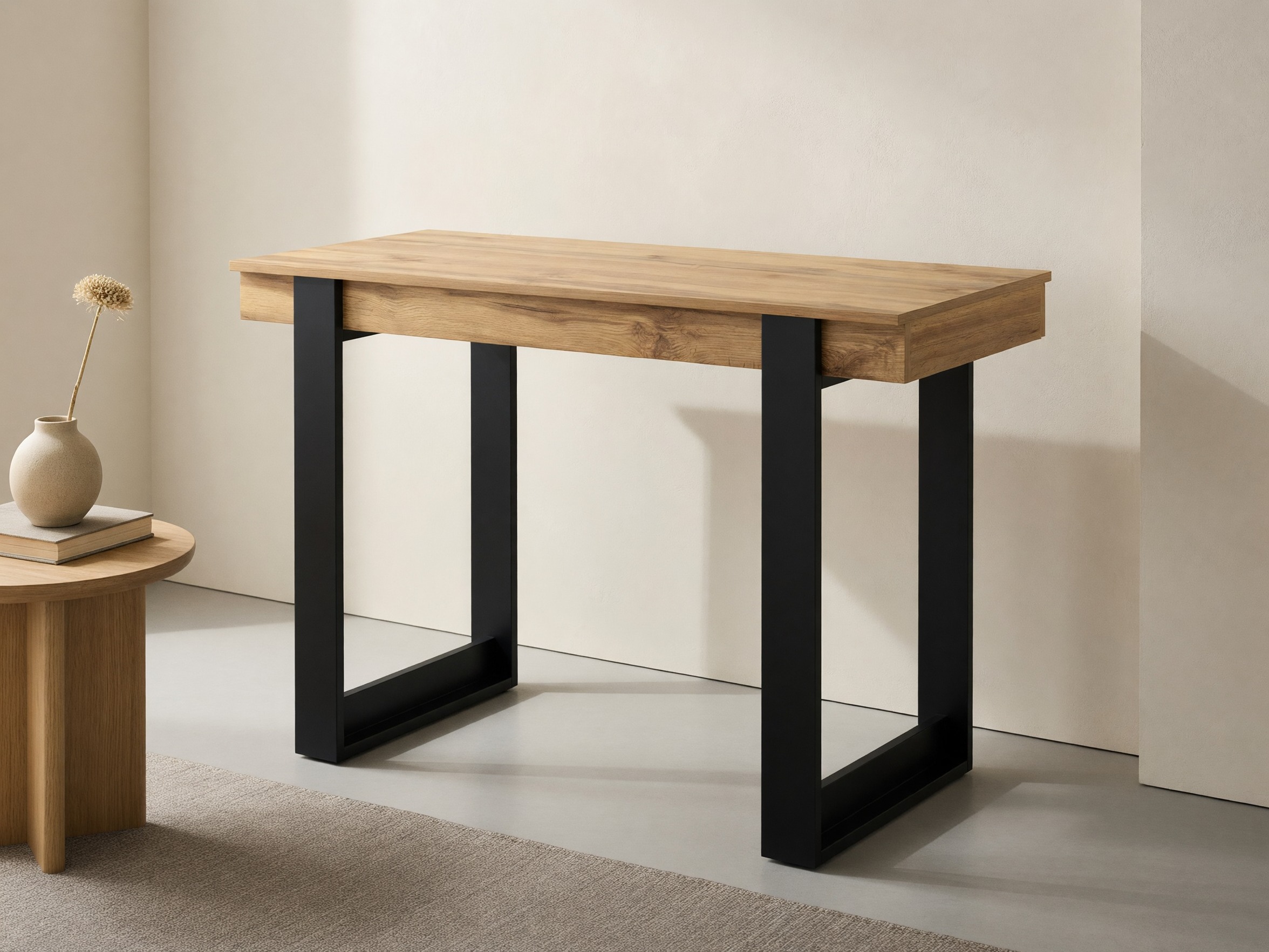 Darbo stalas Denton 609 (Ąžuolas + Juoda)