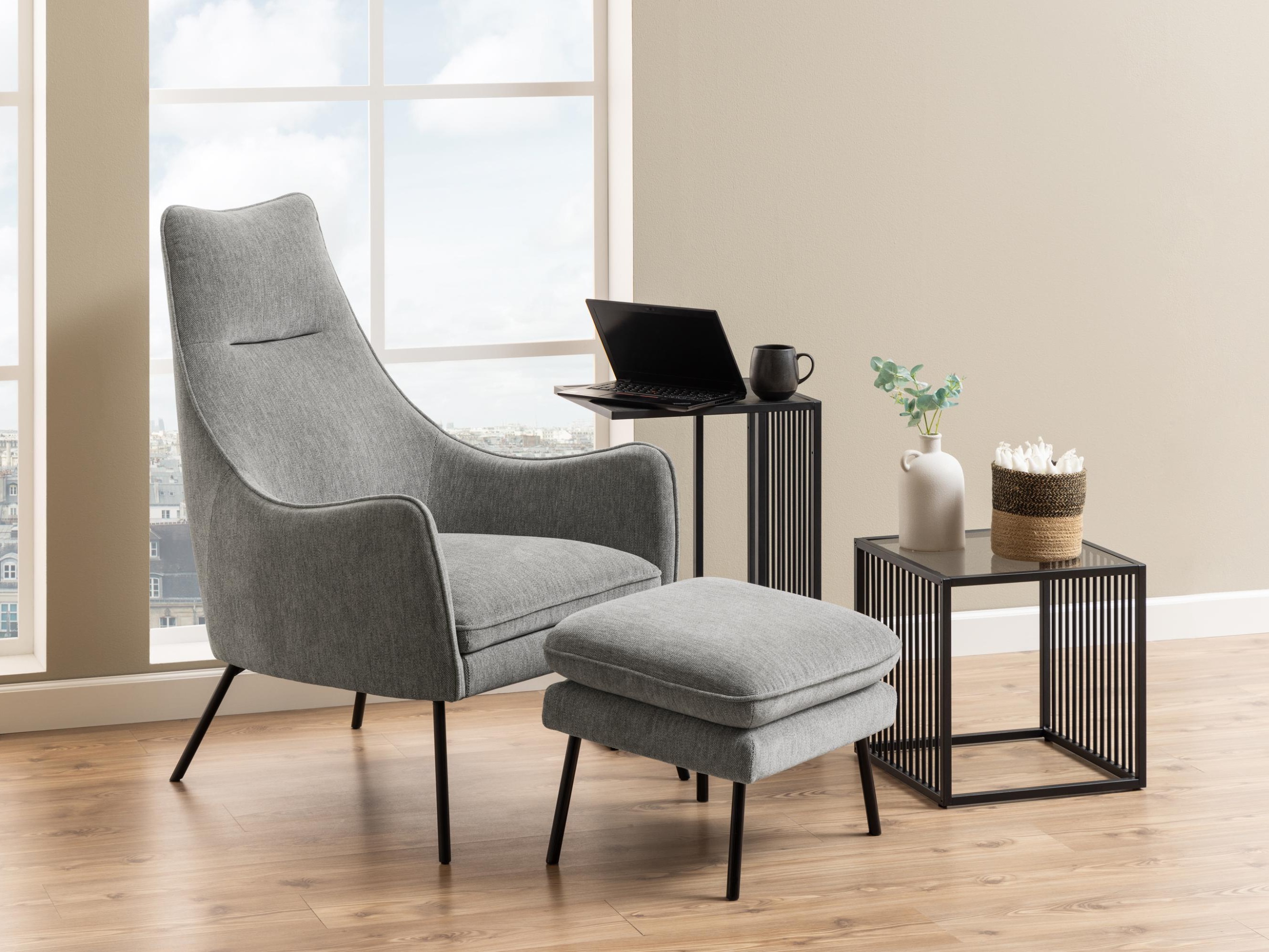 Šoninis staliukas Norsica Livevai 102 (Juoda)