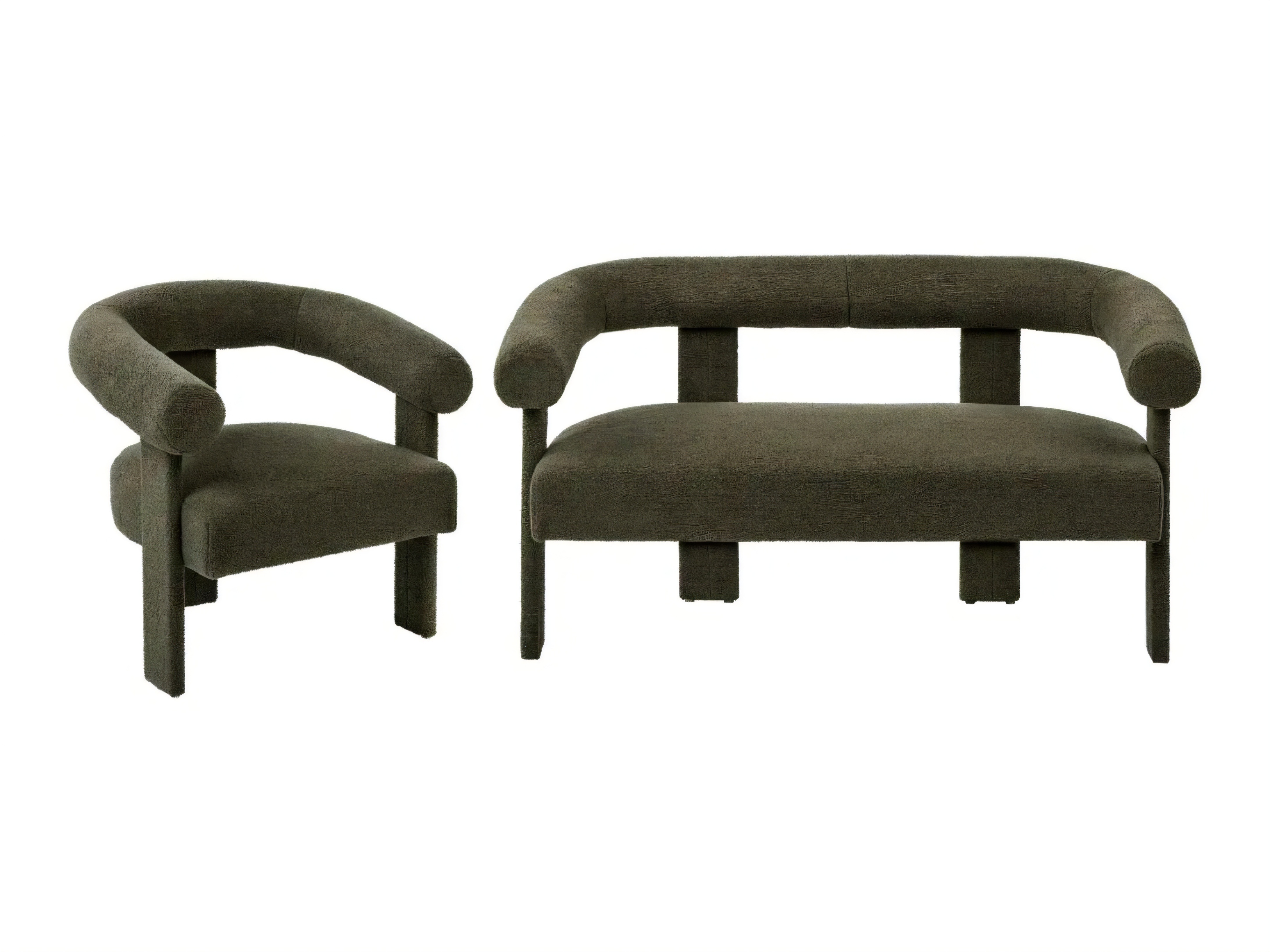 Minkštų baldų komplektas Berwyn 2710 (Tamsi žalia)