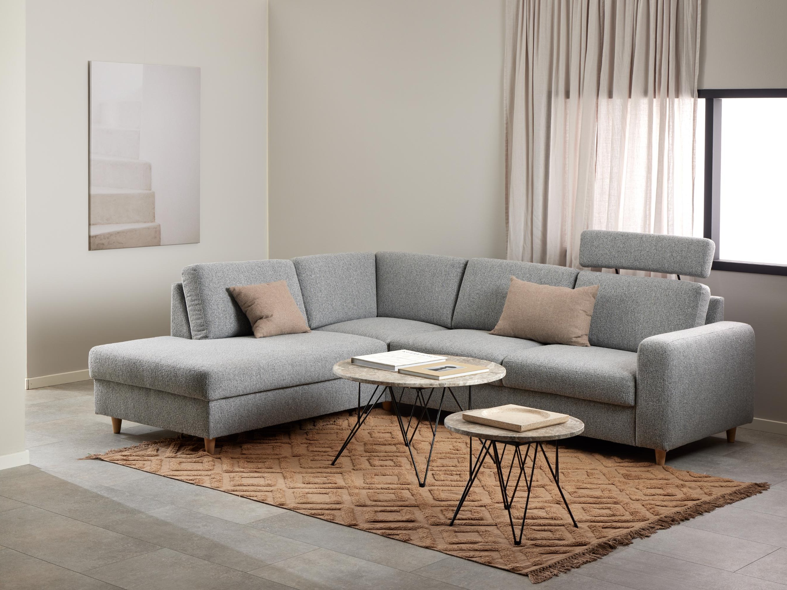 Žurnalinis staliukas Norsica 819 (Pilka + Juoda)