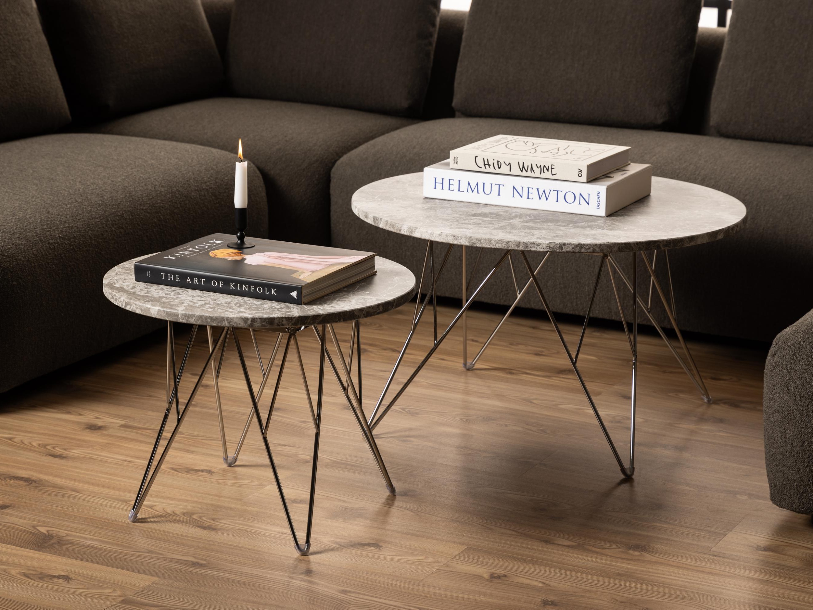 Žurnalinis staliukas Norsica 820 (Pilka + Sidabrinė)