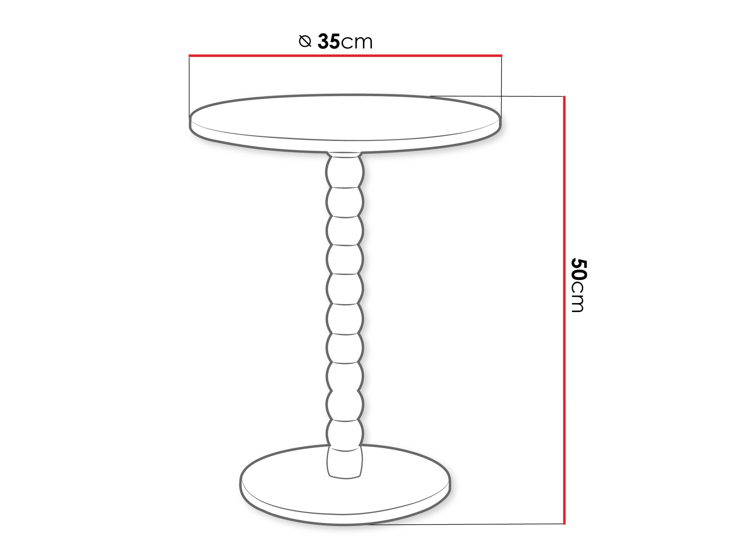 Šoninis staliukas Ludus (Balta)