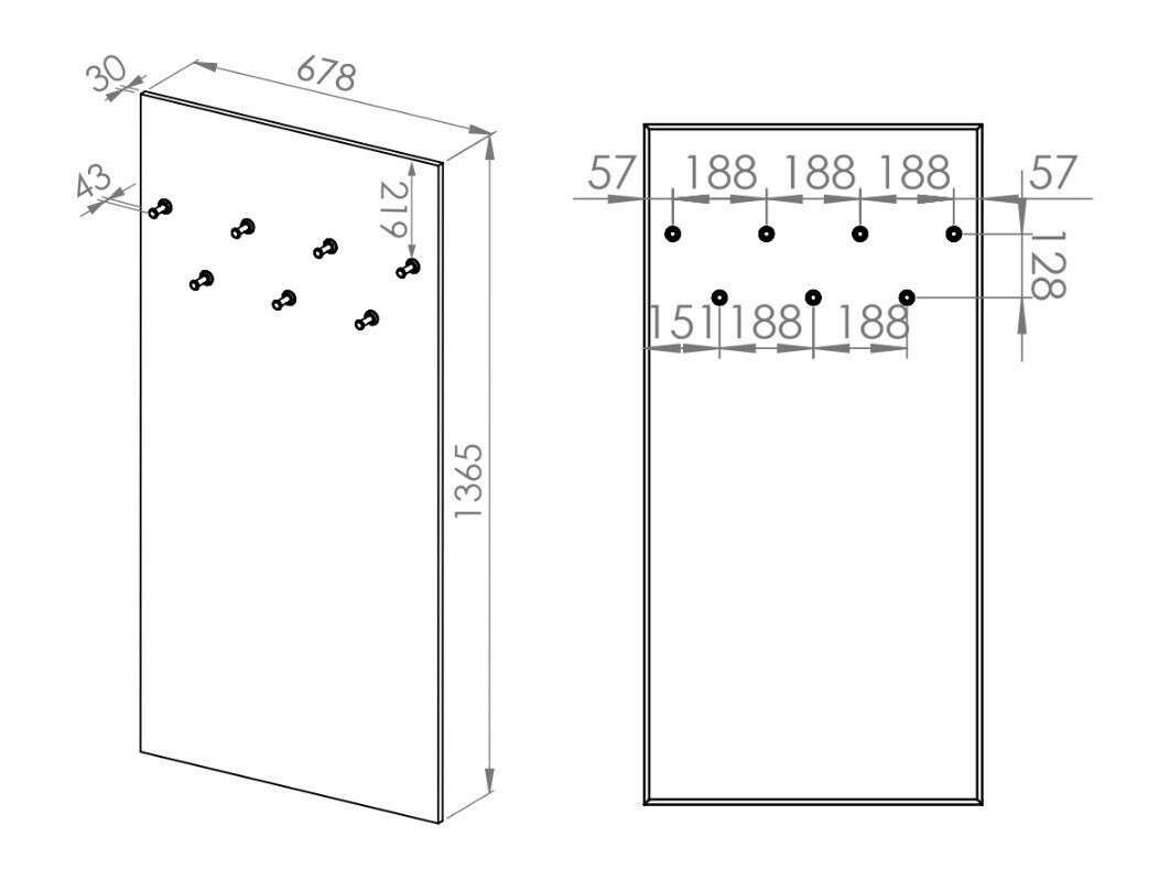 Prieškambario komplektas Marmeli 134