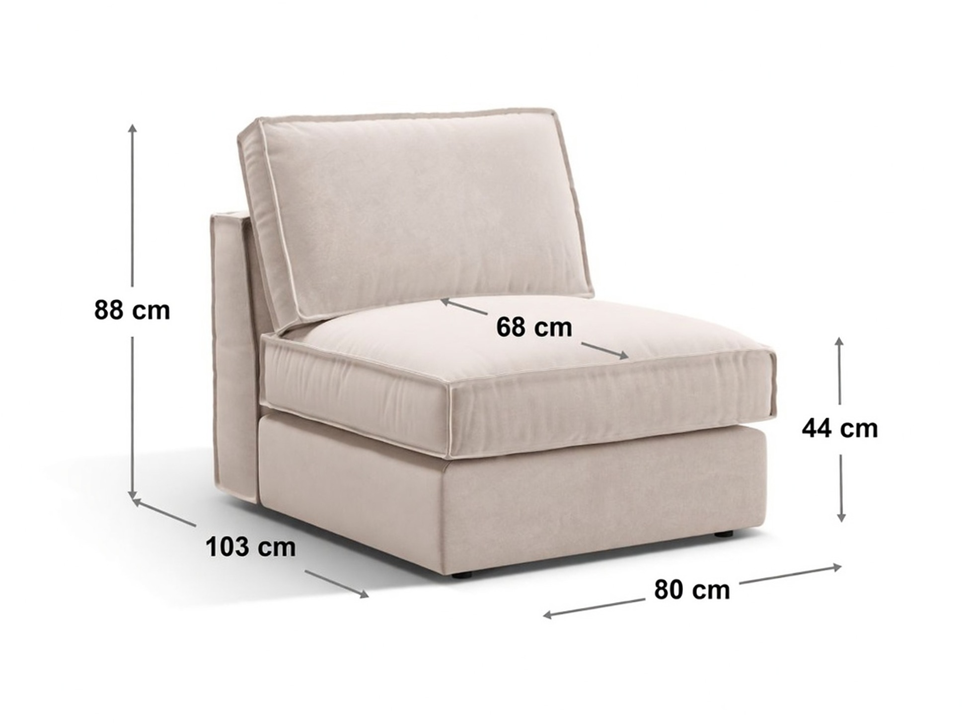 Modulinis fotelis Dalodei 100 (Babel Black)