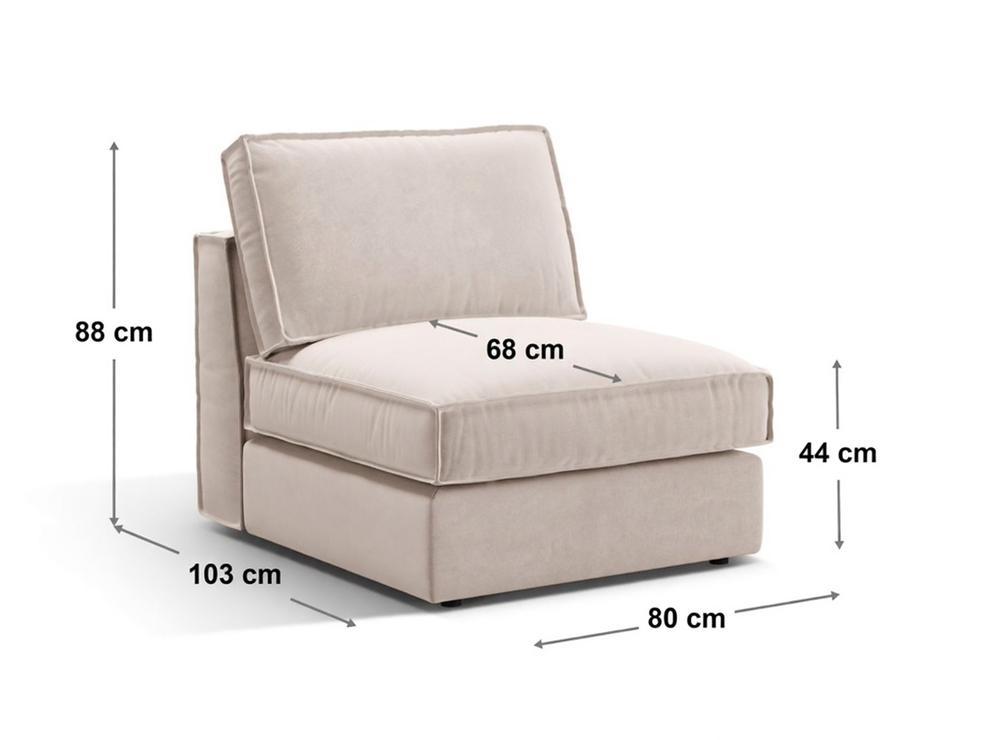 Modulinis fotelis Dalodei 100 (Babel Blue)
