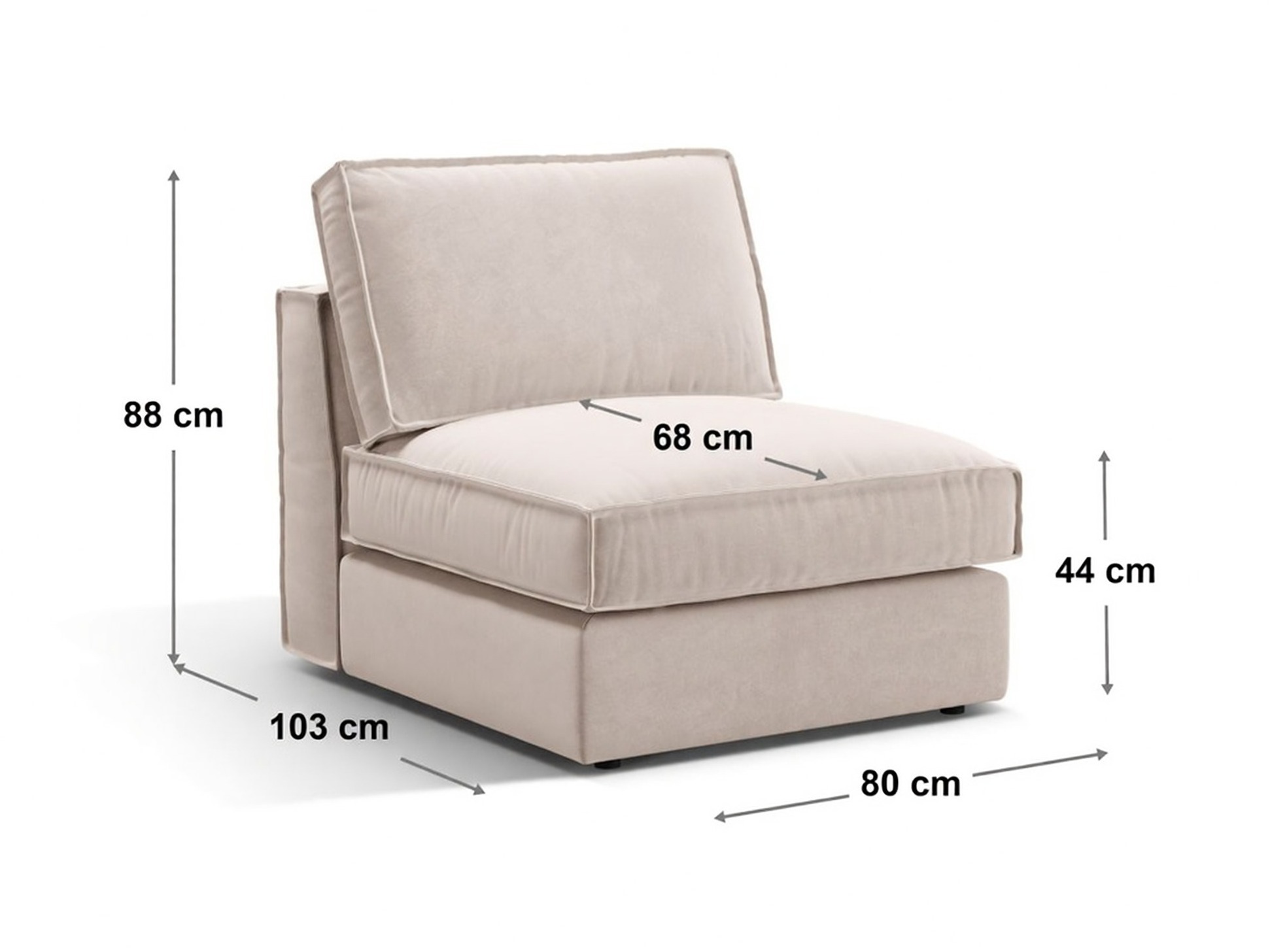 Modulinis fotelis Dalodei 100 (Babel Light grey)
