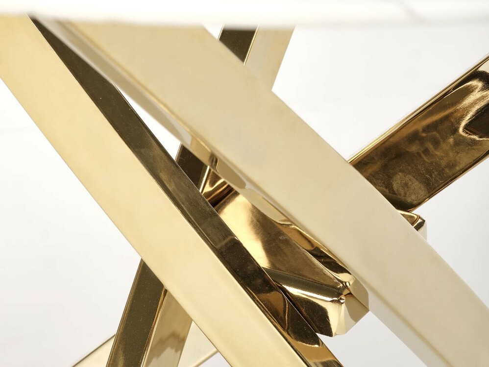 Stalas Houston 1538 (Auksinė + Baltas marmuras)