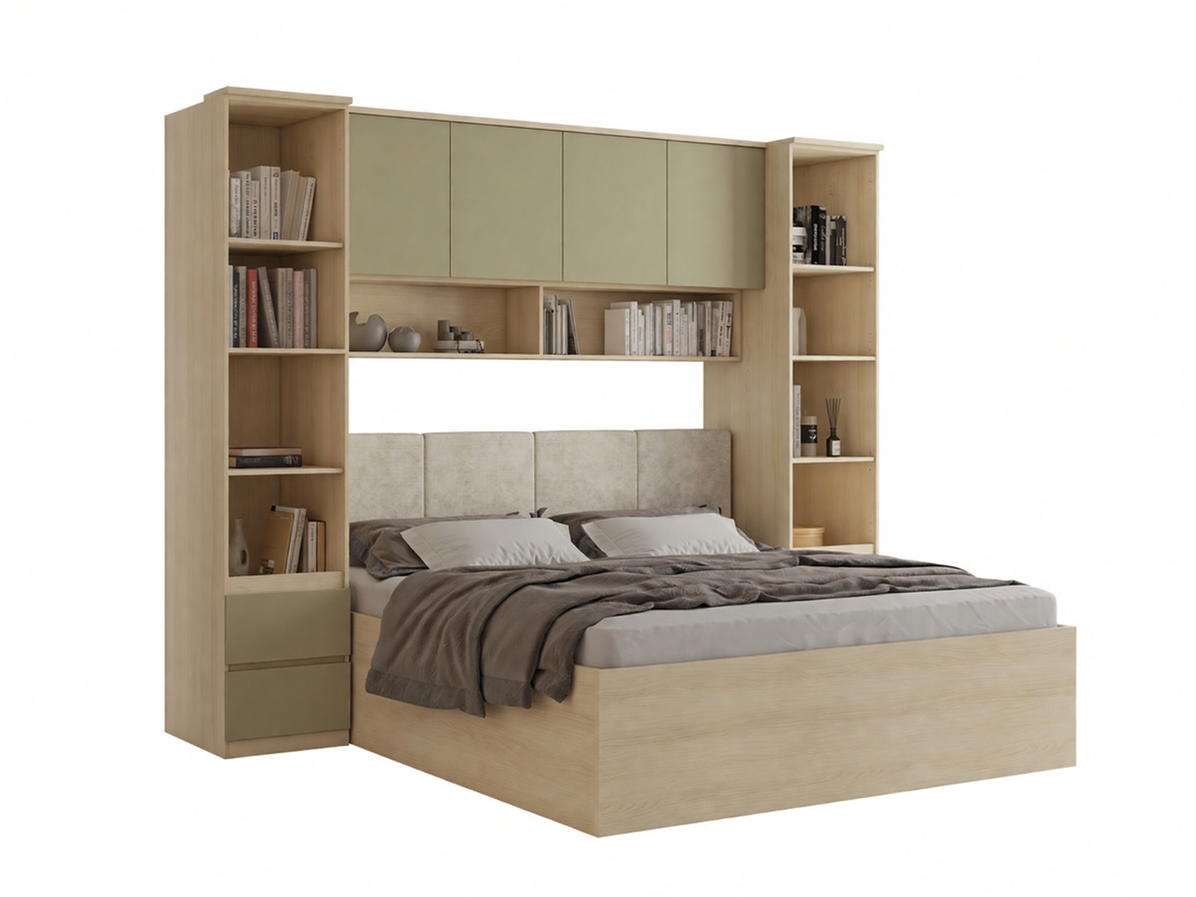 Miegamojo komplektas Nolcala 124 (Ąžuolas + Eukaliptas)