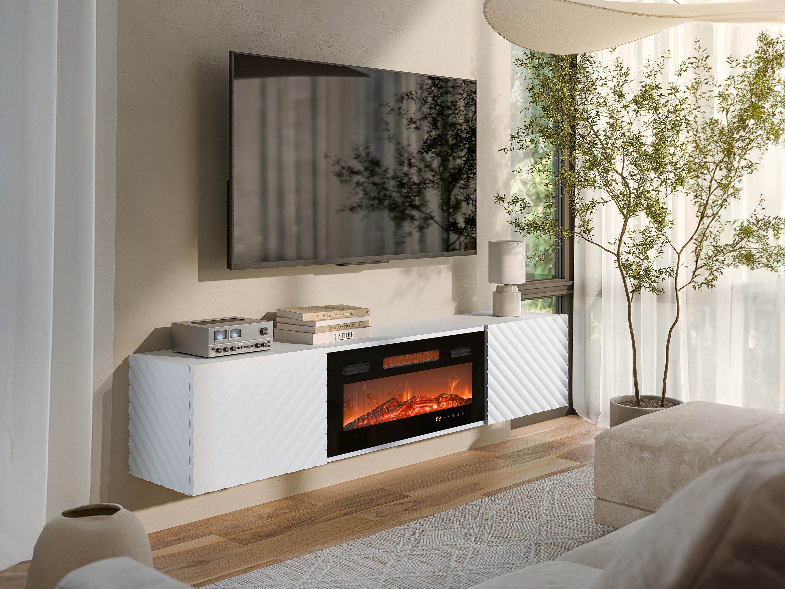 TV staliukas Charlotte 207 (Balta)
