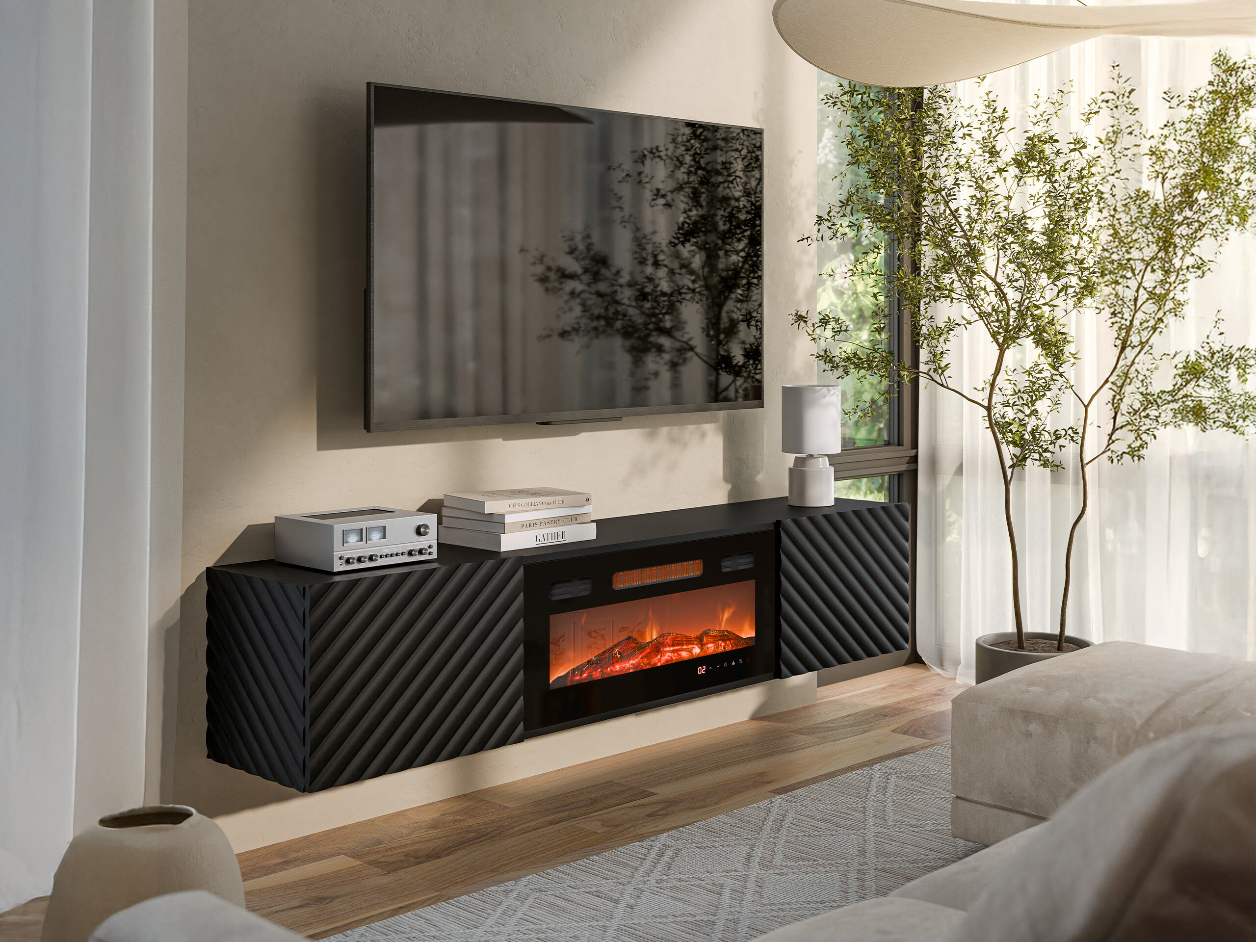 TV staliukas Charlotte 207 (Juoda)