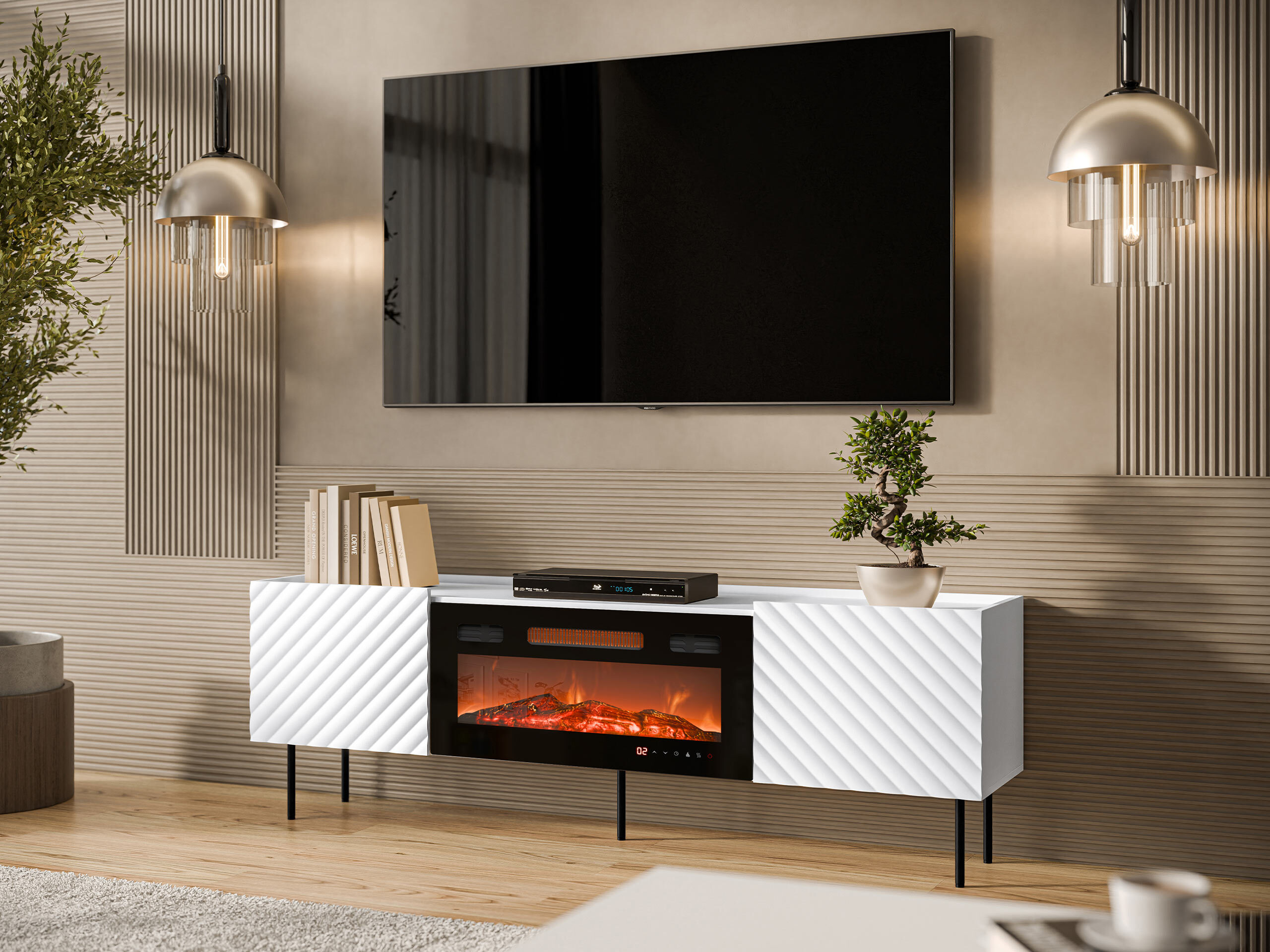 TV staliukas Sillen III (Balta)