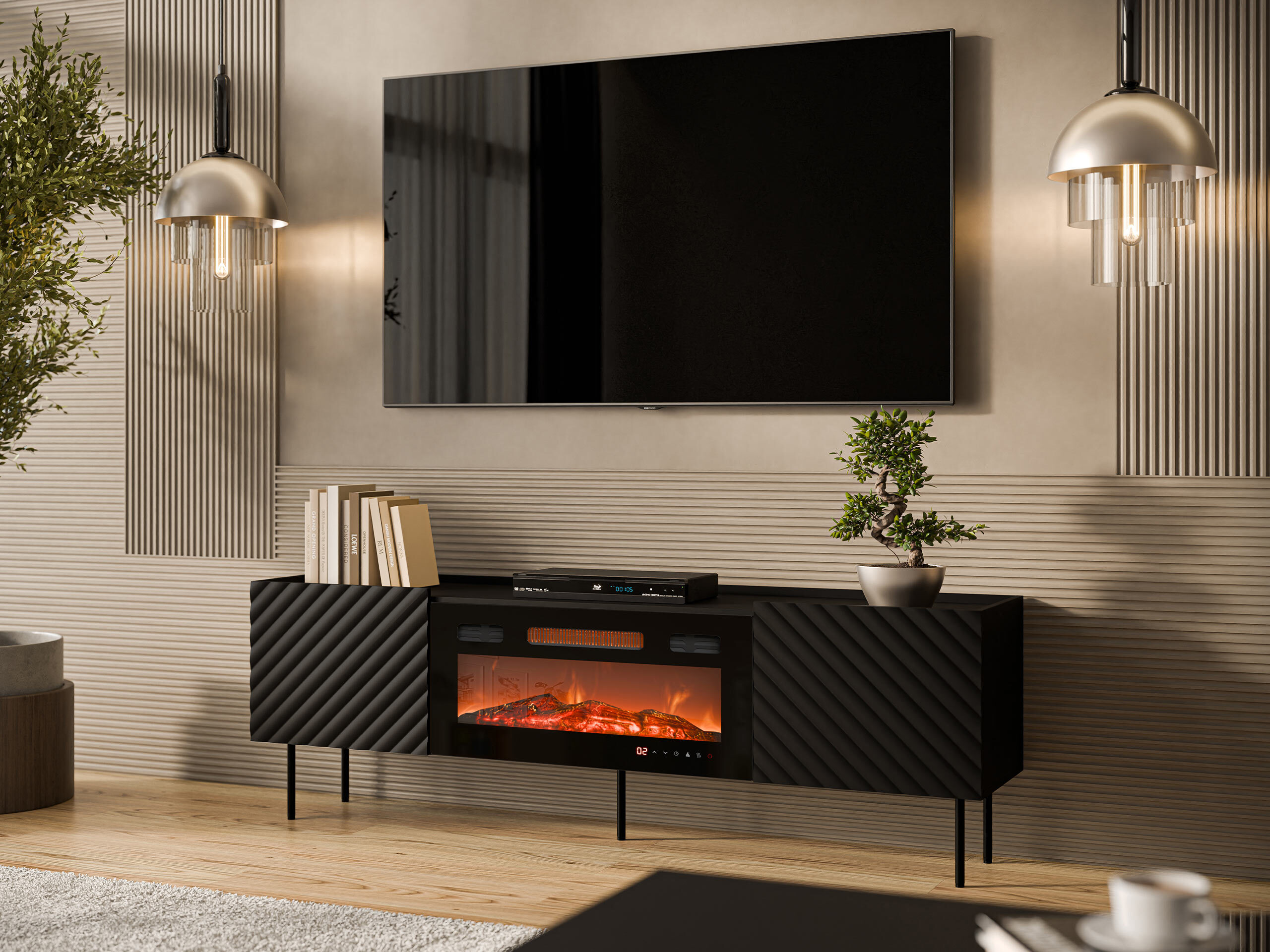TV staliukas Sillen III (Juoda)