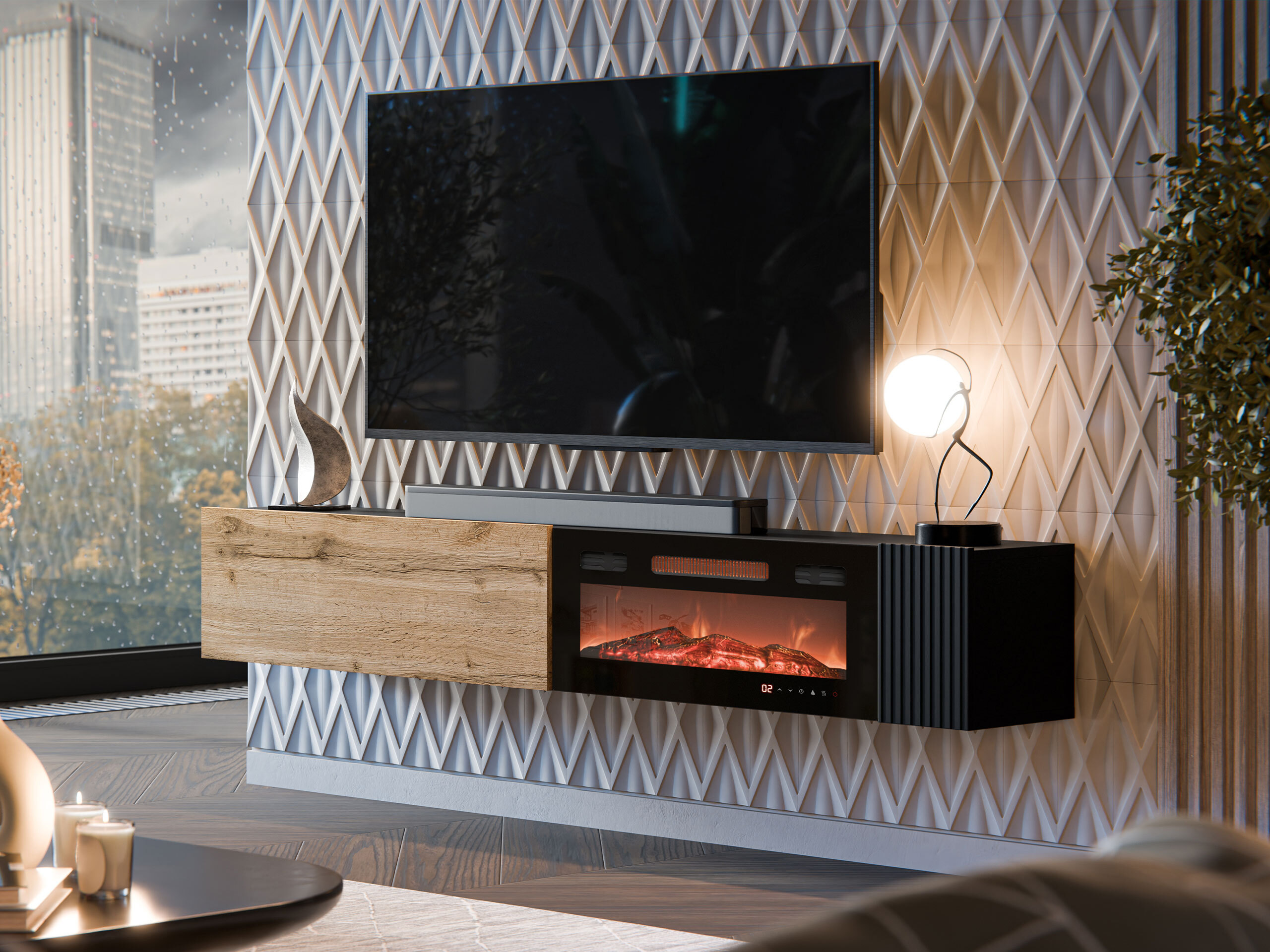 TV staliukas Species I (Votan ąžuolas + Juoda)