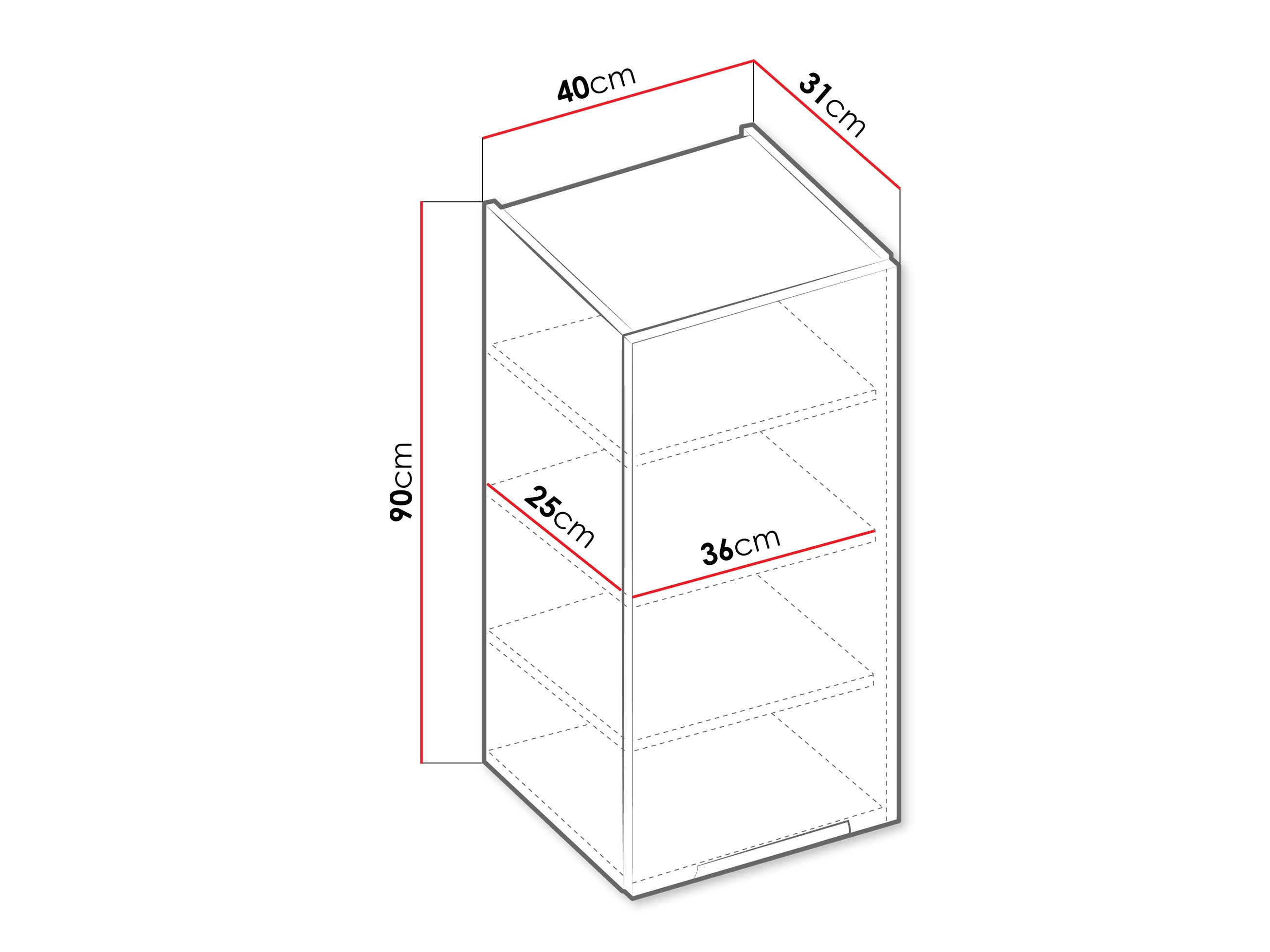 Modulinė pakabinama spintelė Sole 118