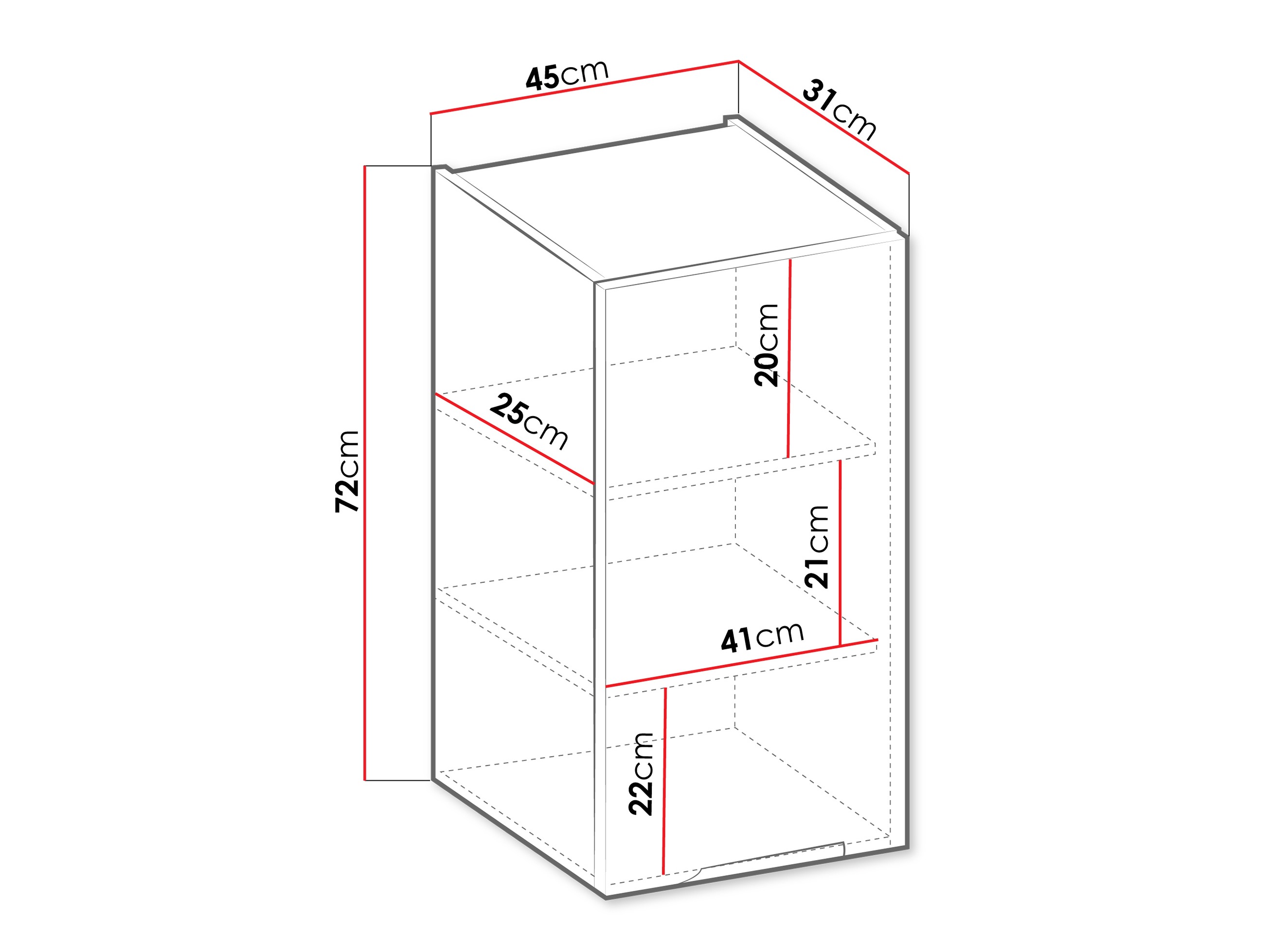 Modulinė pakabinama spintelė Sole 119