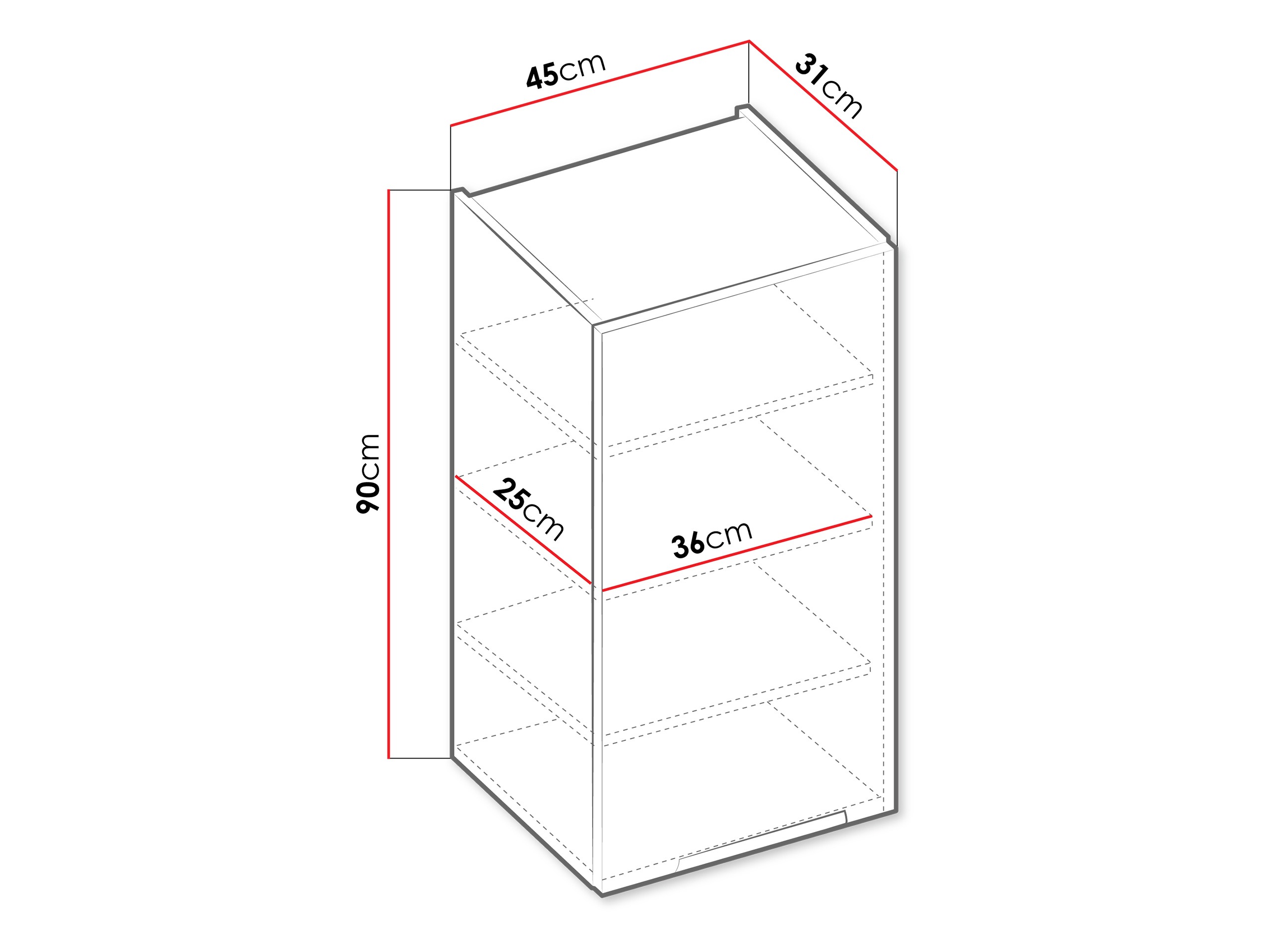 Modulinė pakabinama spintelė Sole 120