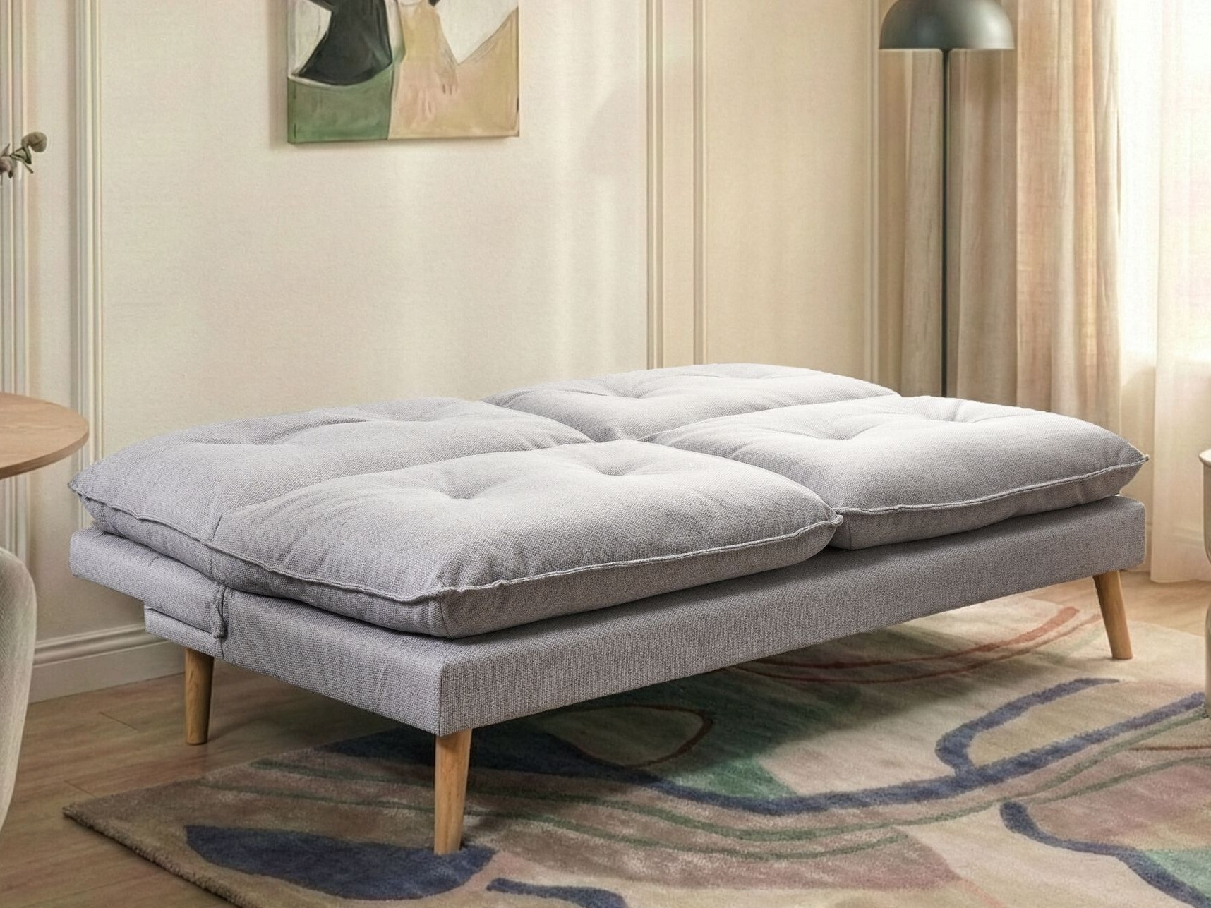 Sofa lova Berwyn 3285 (Pilka + Šviesus medis)