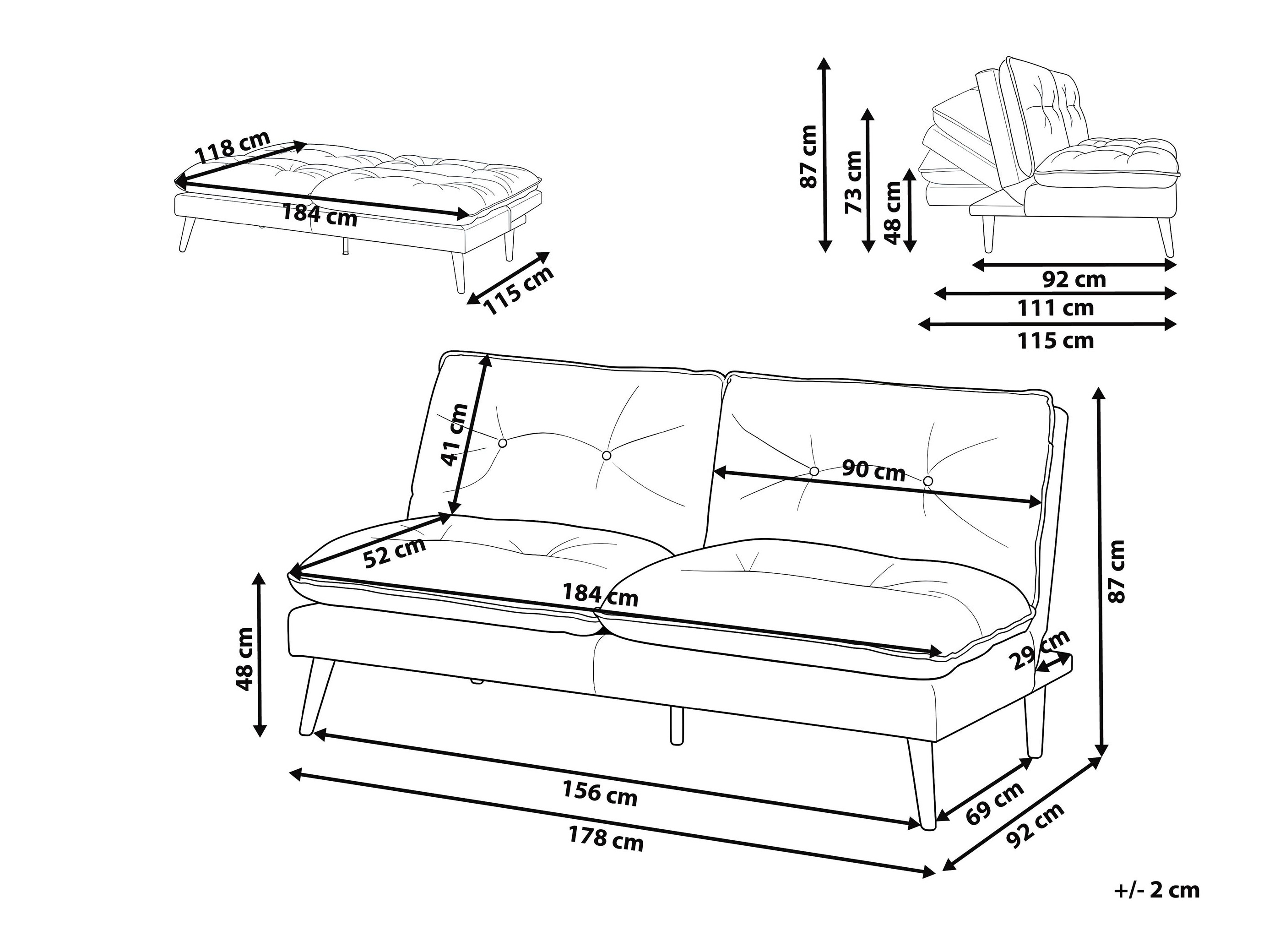 Sofa lova Berwyn 3285 (Pilka)