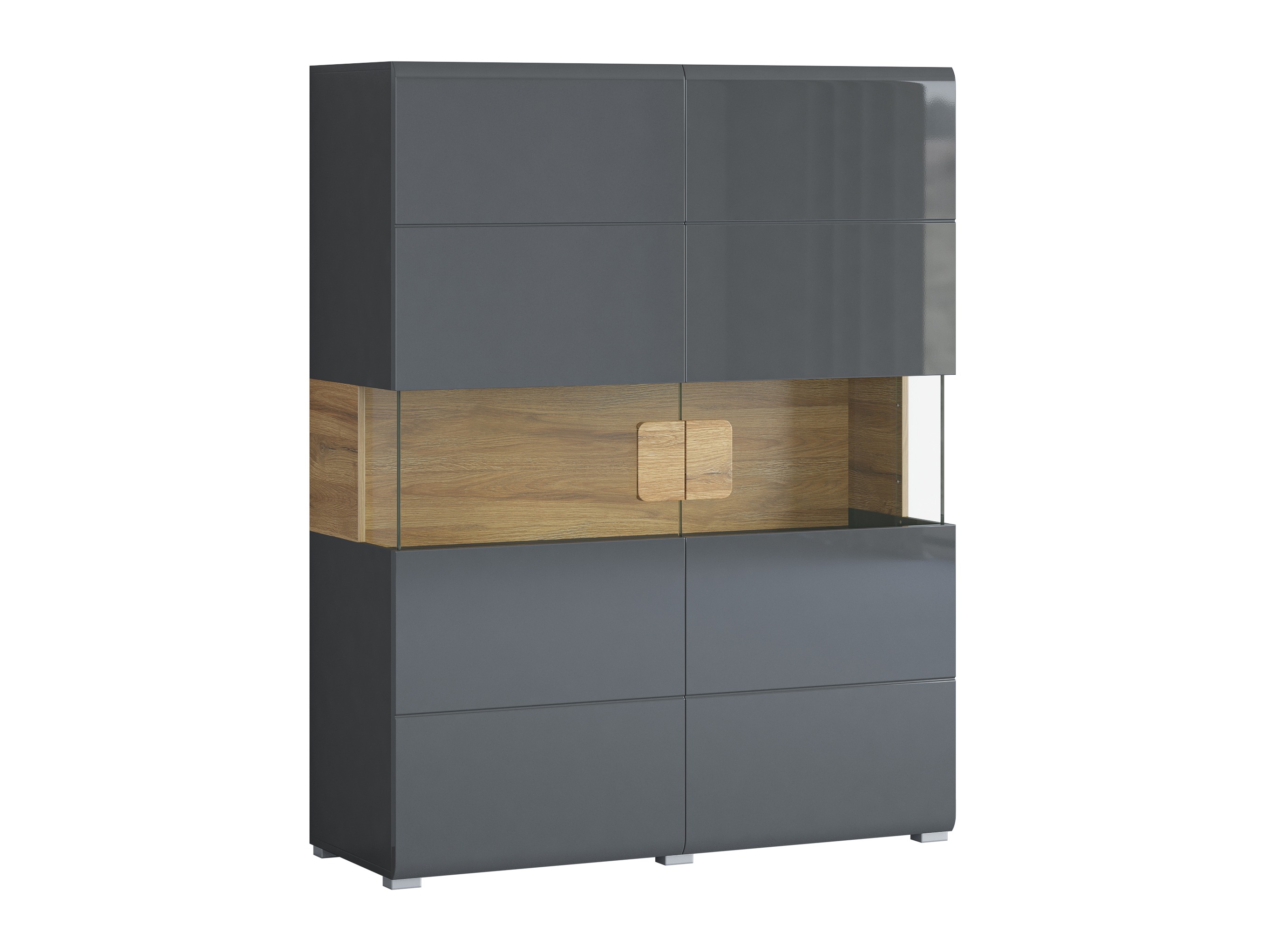 Lentyna Torsone 107 (Antracitas + Gloss antracitas + Grandson ąžuolas)