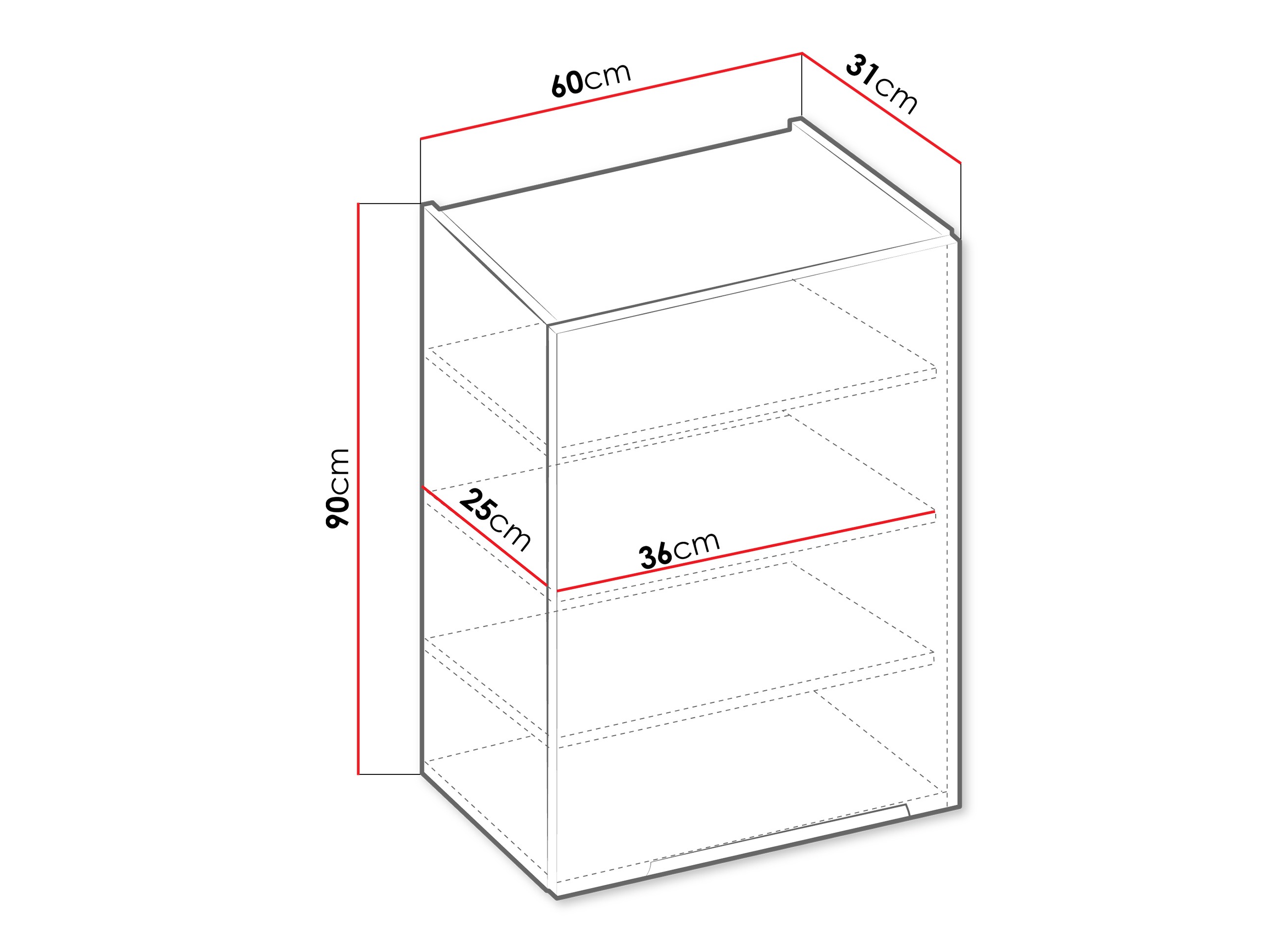 Modulinė pakabinama spintelė Sole 137