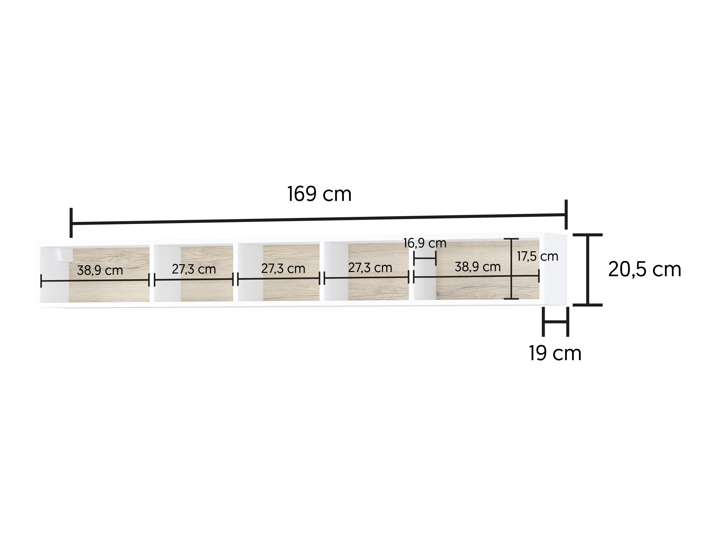 Pakabinama lentyna Torsone 105 (Balta)