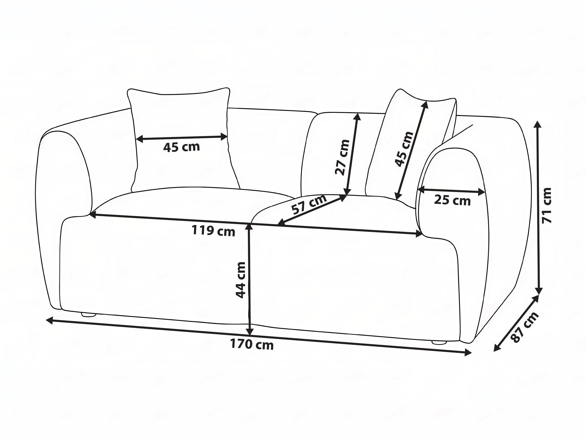 Sofa Berwyn 3295 (Smėlinė)